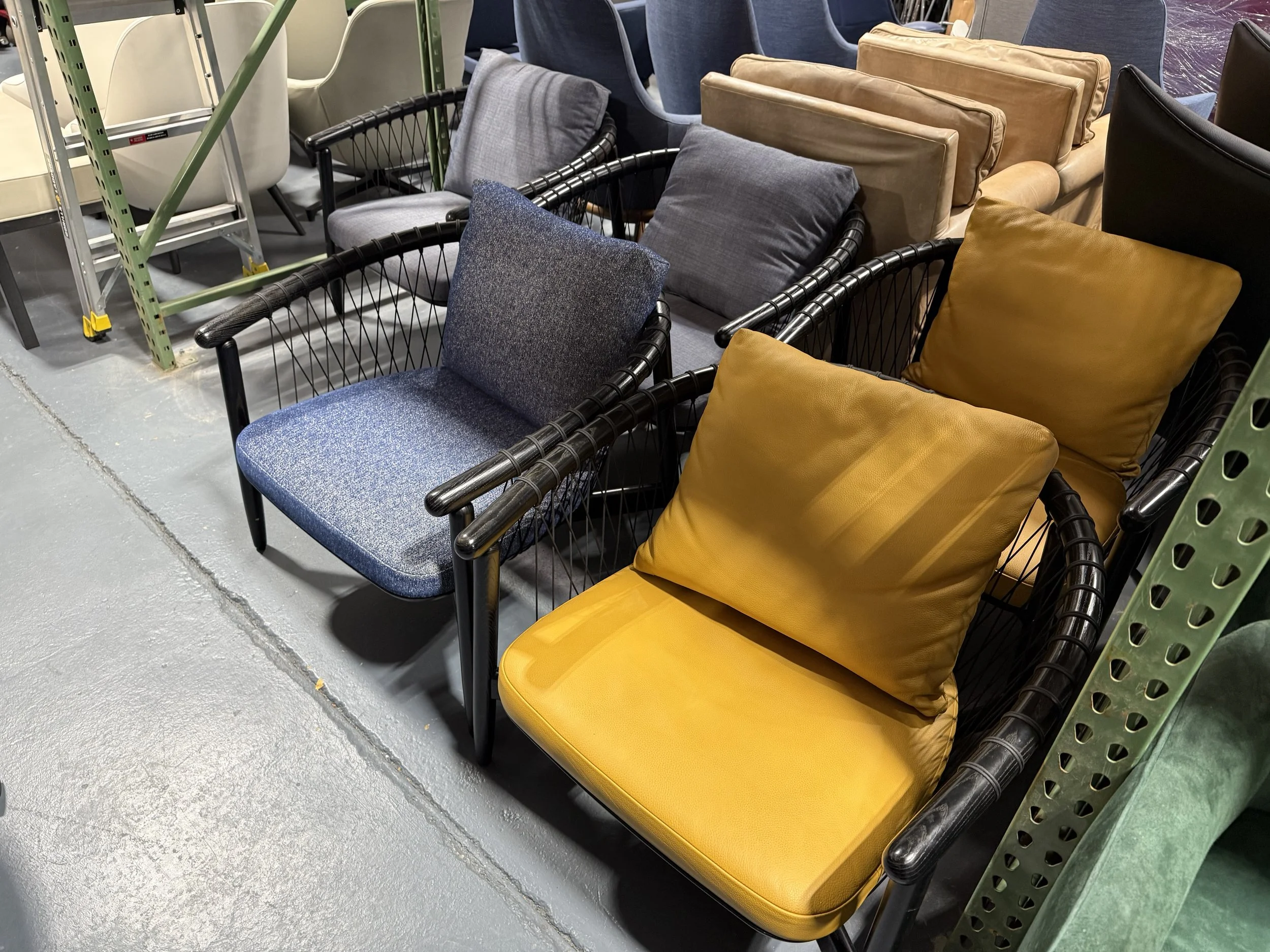 Herman Miller Geiger Crosshatch Lounge Arm Chairs 2 AVAILABLE