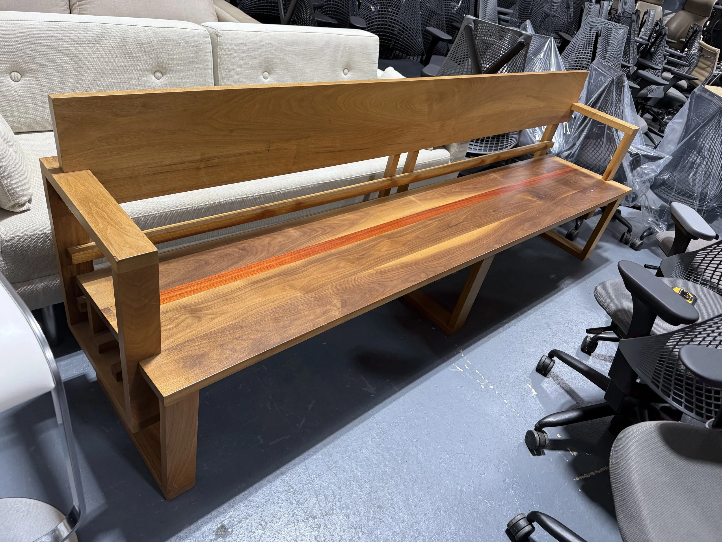Designer Wood Bench 96"