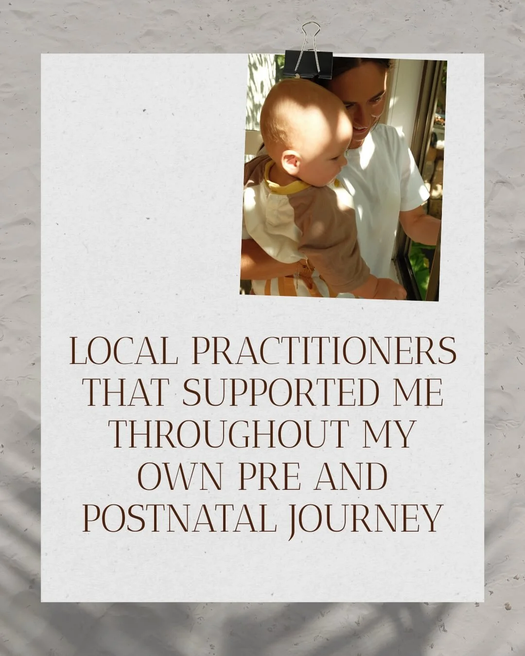 Something really special about my pre and postnatal journey was being cared for by so many amazing local practitioners that I have worked alongside for so many years in the Womens Health space. It was exciting to this time be the client and experienc