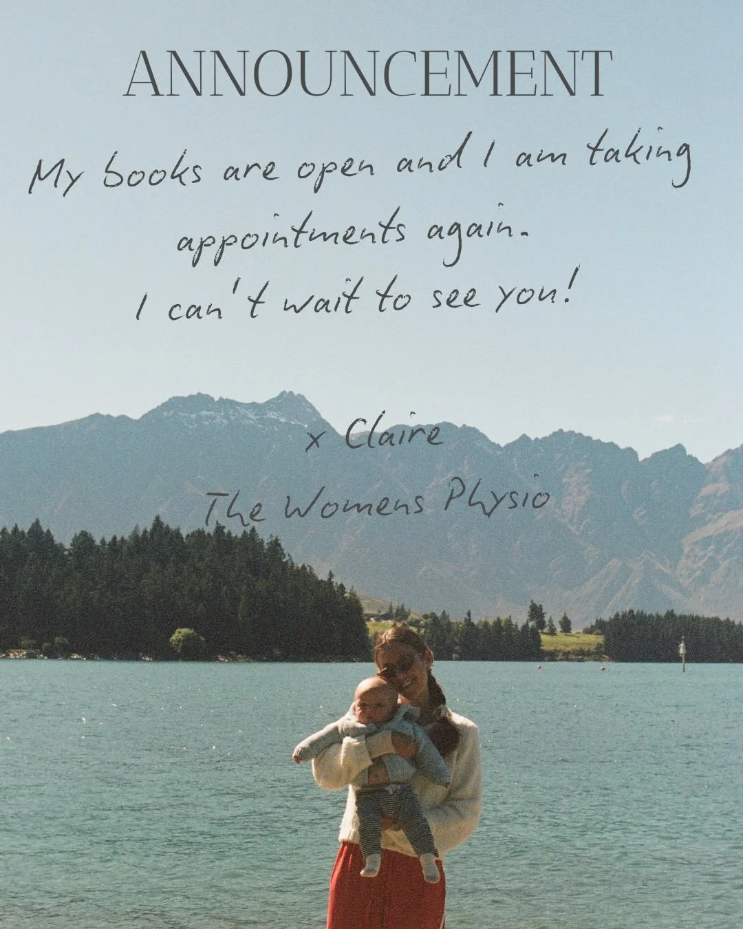 I&rsquo;m officially back in clinic and my books are open! I cannot wait to welcome some new and old faces. 

There is something special and so unique about returning to a job that relates exactly to the experience I have just gone through. With a fr