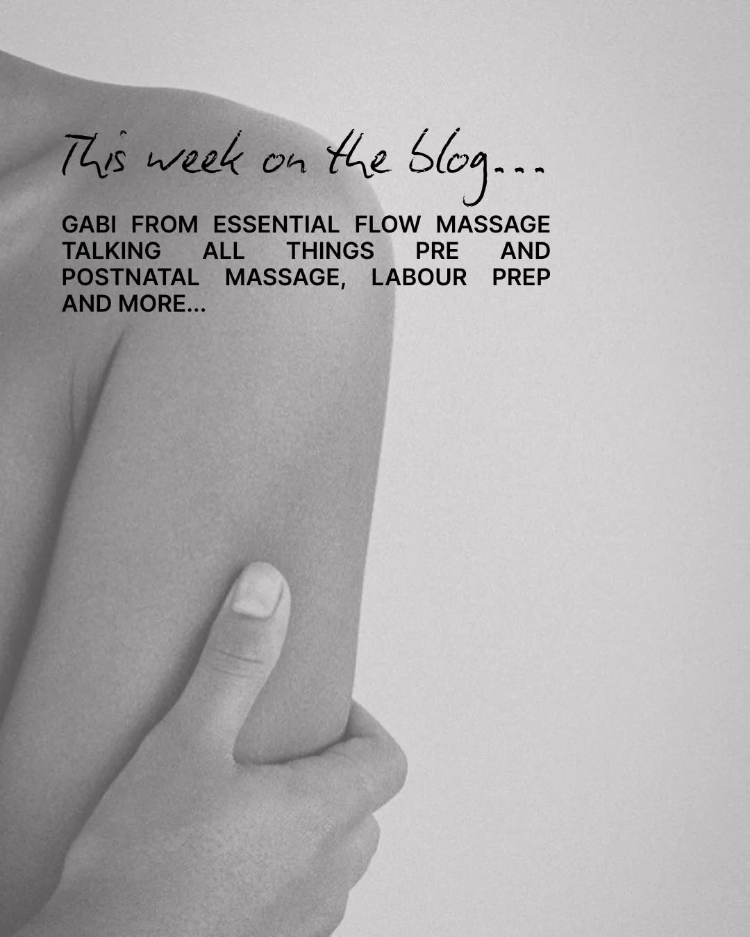 This week on the blog we chat with Gabi from @essentialflow.massage ✨If you&rsquo;re pregnant and you don&rsquo;t know Gabi, you need to. We have been sharing patients for years now and I was also very lucky to be supported by her during my own pregn