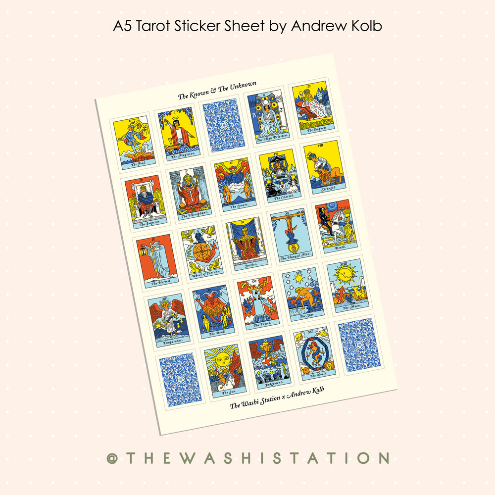Known and Unknown Tarot Sticker Sheet — Aviva Maï Artzy (The Washi Station)