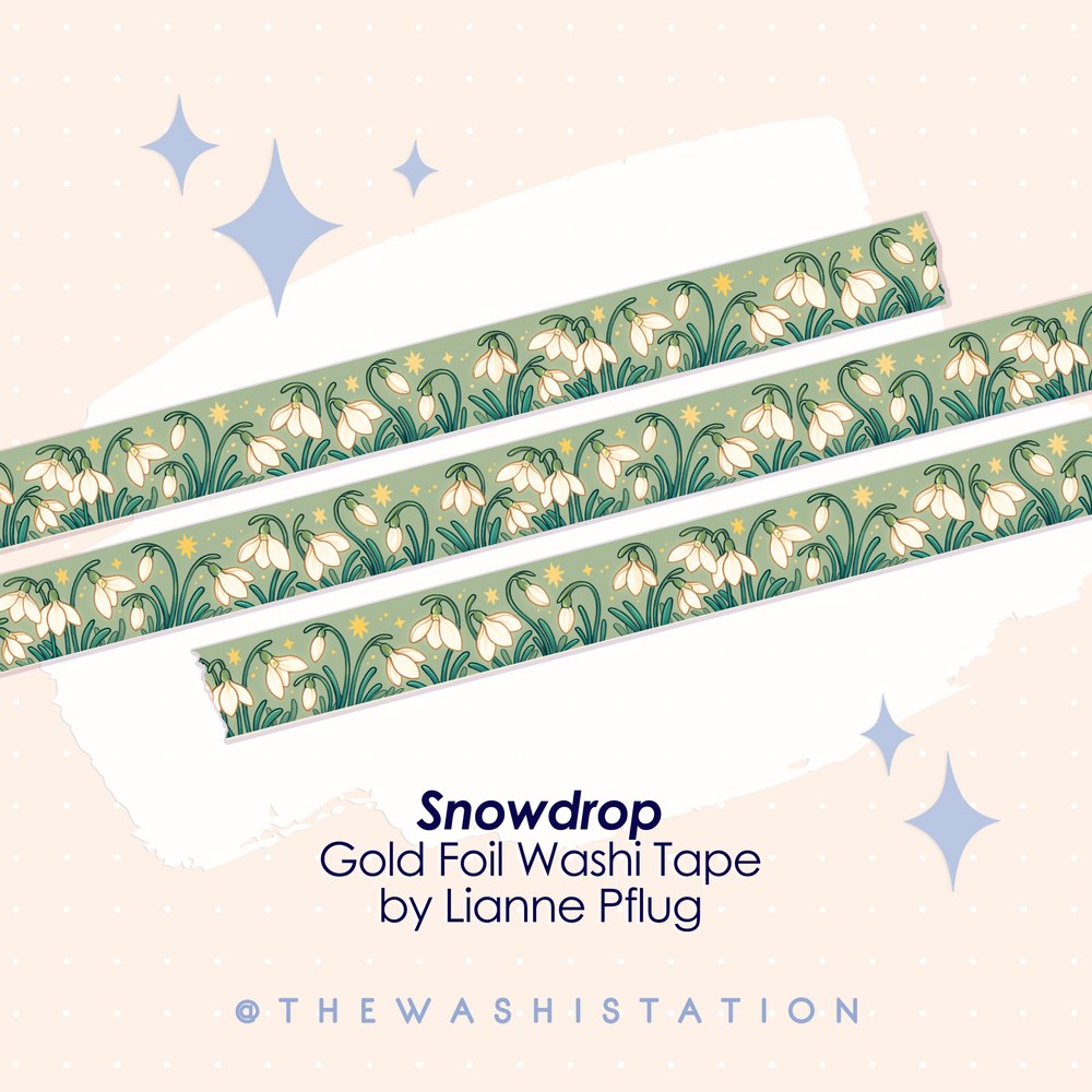 Snowdrop Gold Foil Tape — Aviva Maï Artzy (The Washi Station)