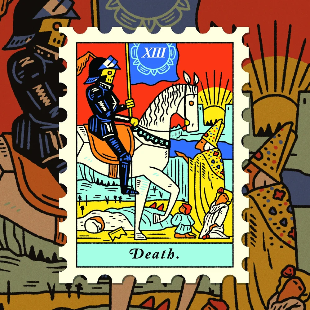 The Known & The Unknown Major Arcana Tarot Stamp Washi Tape by Andrew Kolb  — Aviva Maï Artzy (The Washi Station)
