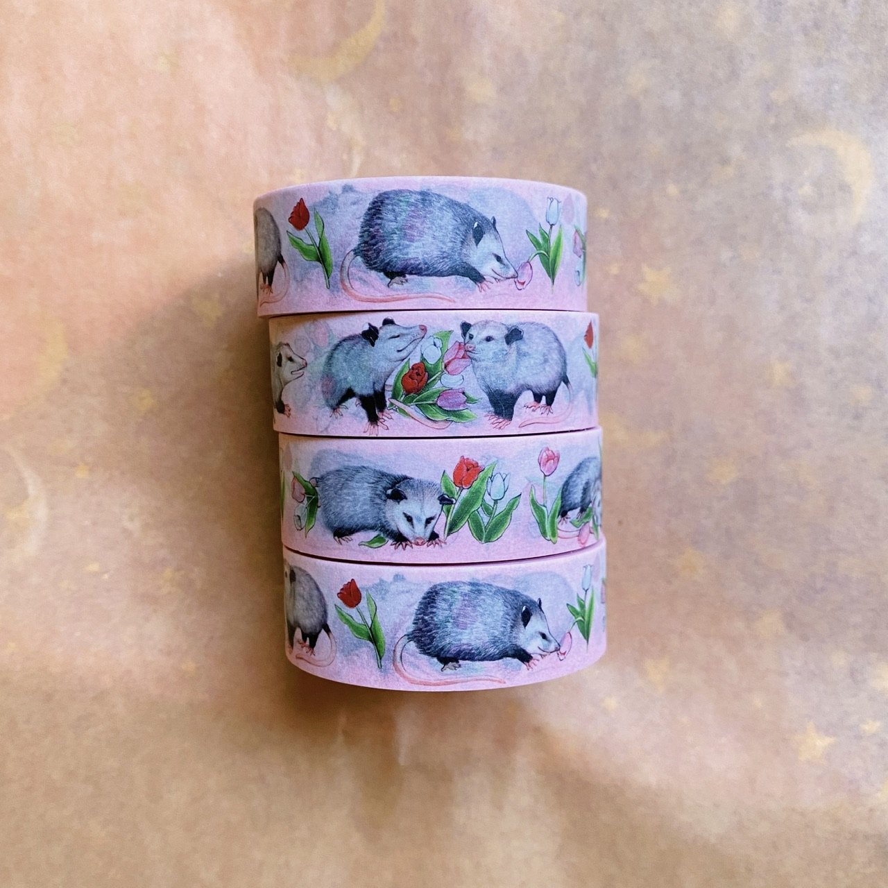 Opossums and Tulips