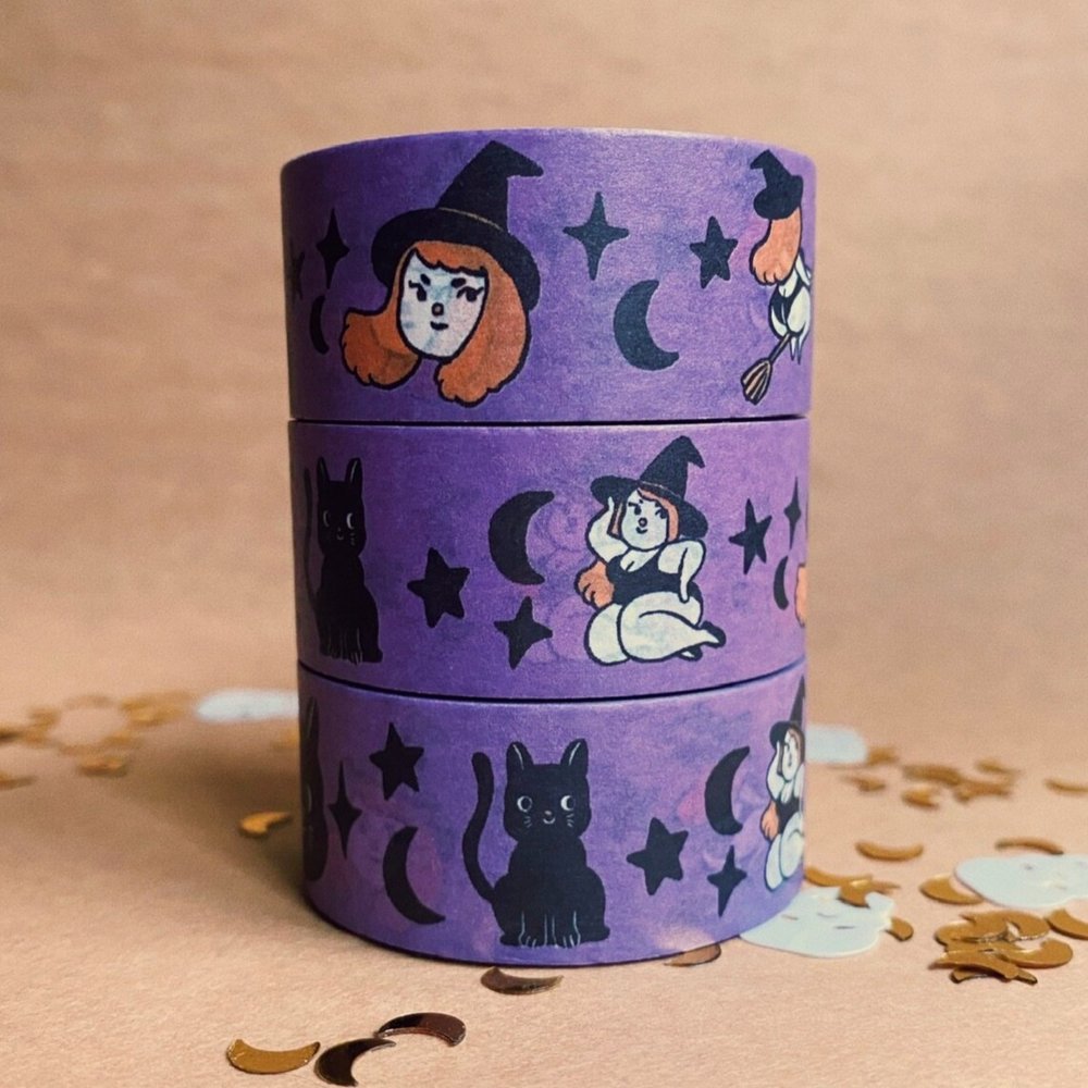 Wilma Witch' Cute Body Positive Pinup Witchy Washi Tape Designed by Mel  Stringer — Aviva Maï Artzy (The Washi Station)