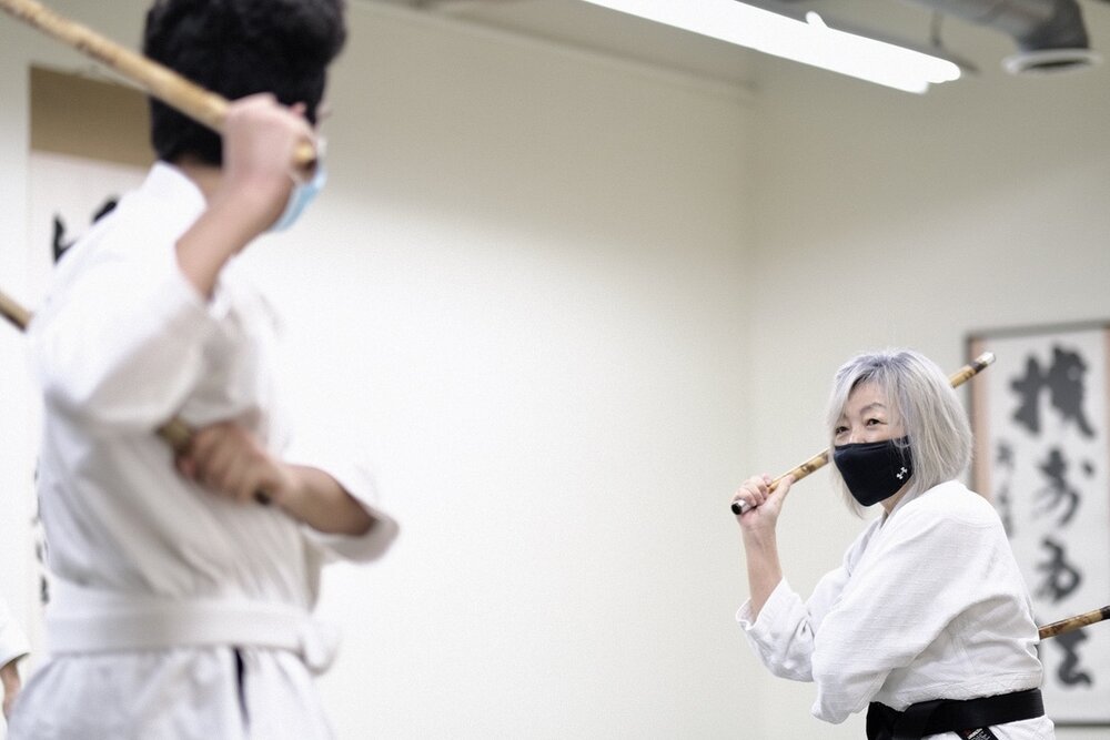 Gonzalo with Setsuko Okumura, Budo Accelerator's Program Operations Director and 2nd degree black belt in aikido