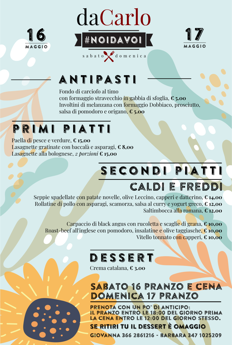 Locandina weekend 16-17 Maggio