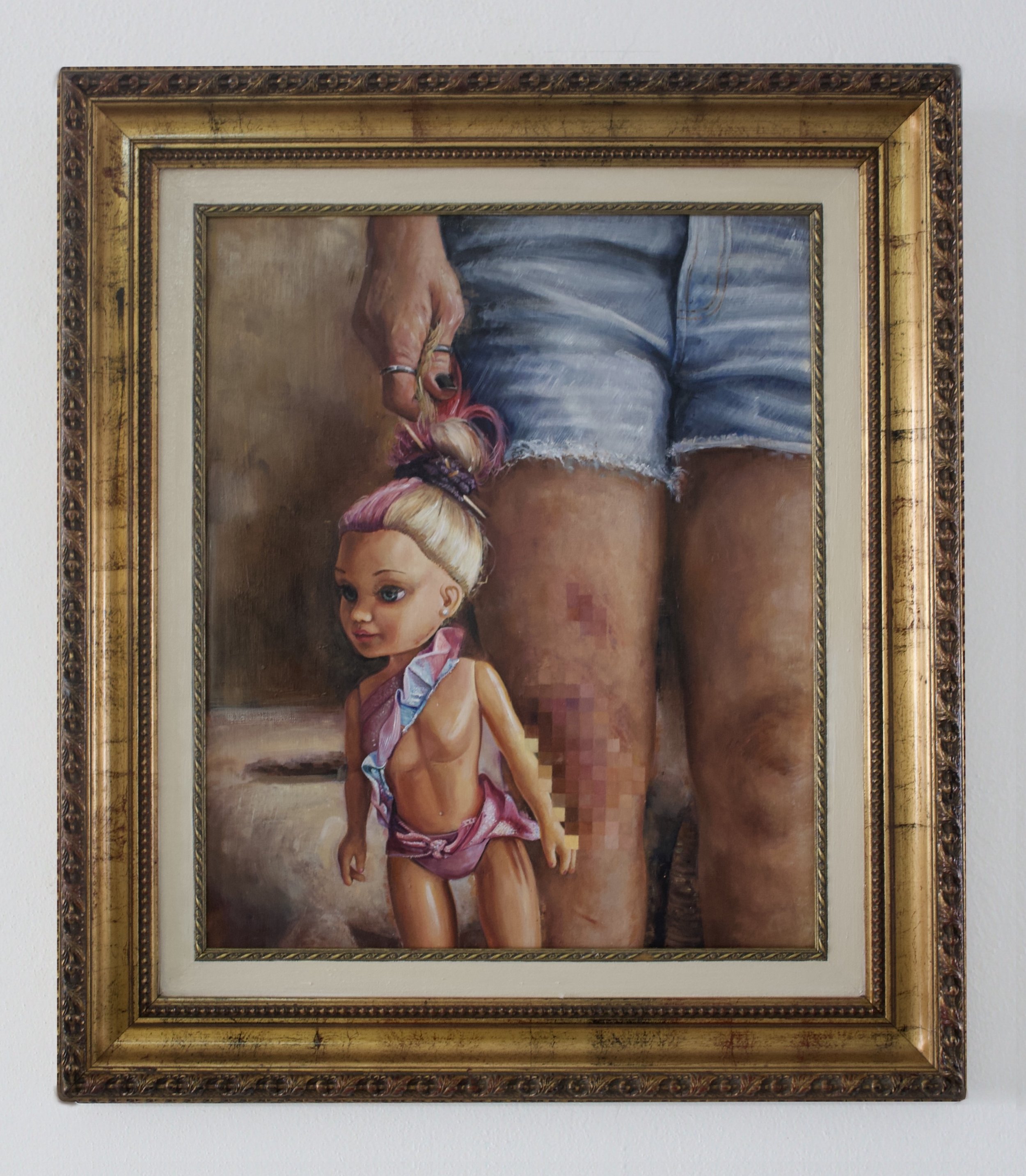 Valley of the Dolls, 2026, 55cmx45cm, Oil on wood, Wooden frame