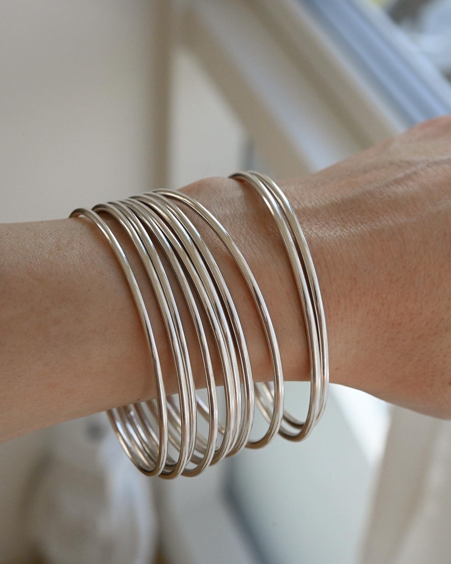 Sexy Sleek Vintage Silver Bangles Oldmine