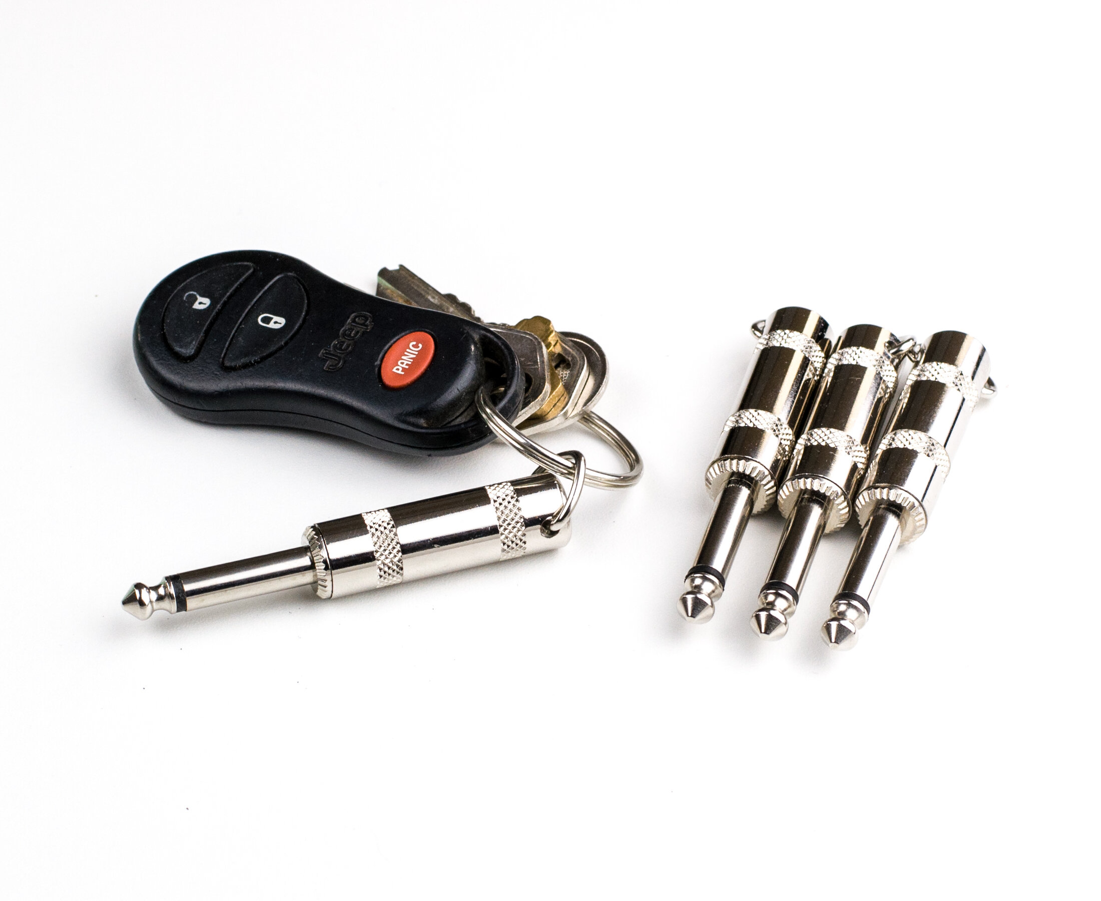 Guitar plug keychain - set of 4