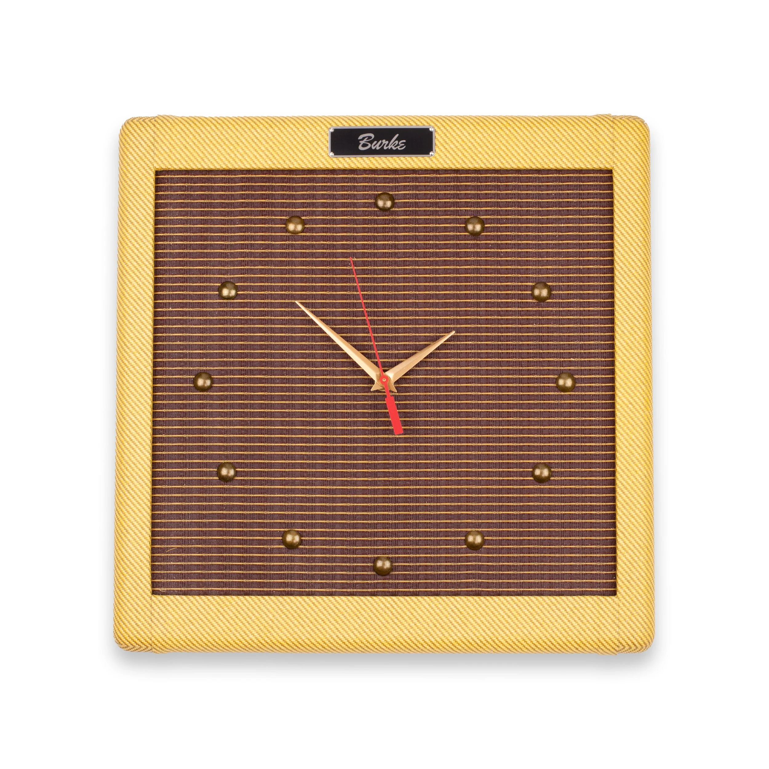 Personalized Guitar Amp Wall Clock - Tweed