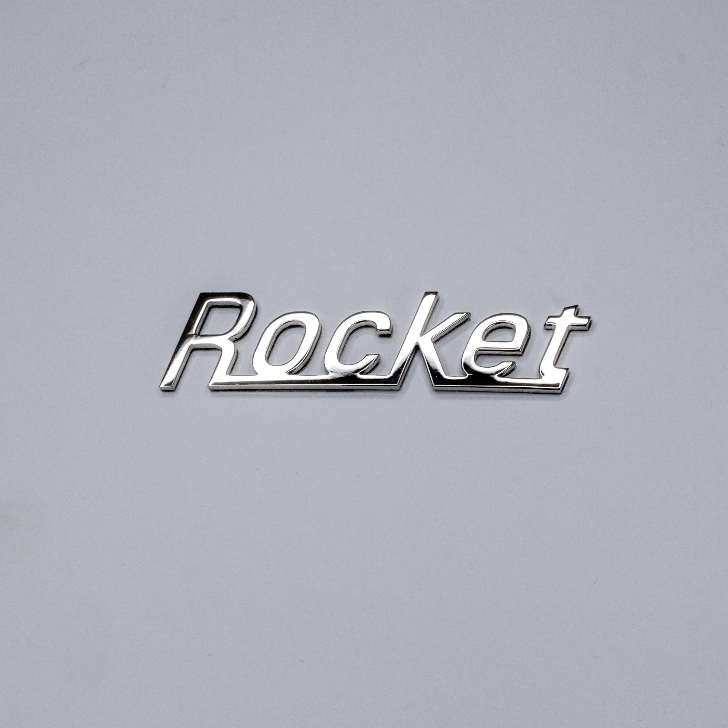 Custom Stainless Steel Car Badge - Raceway Font