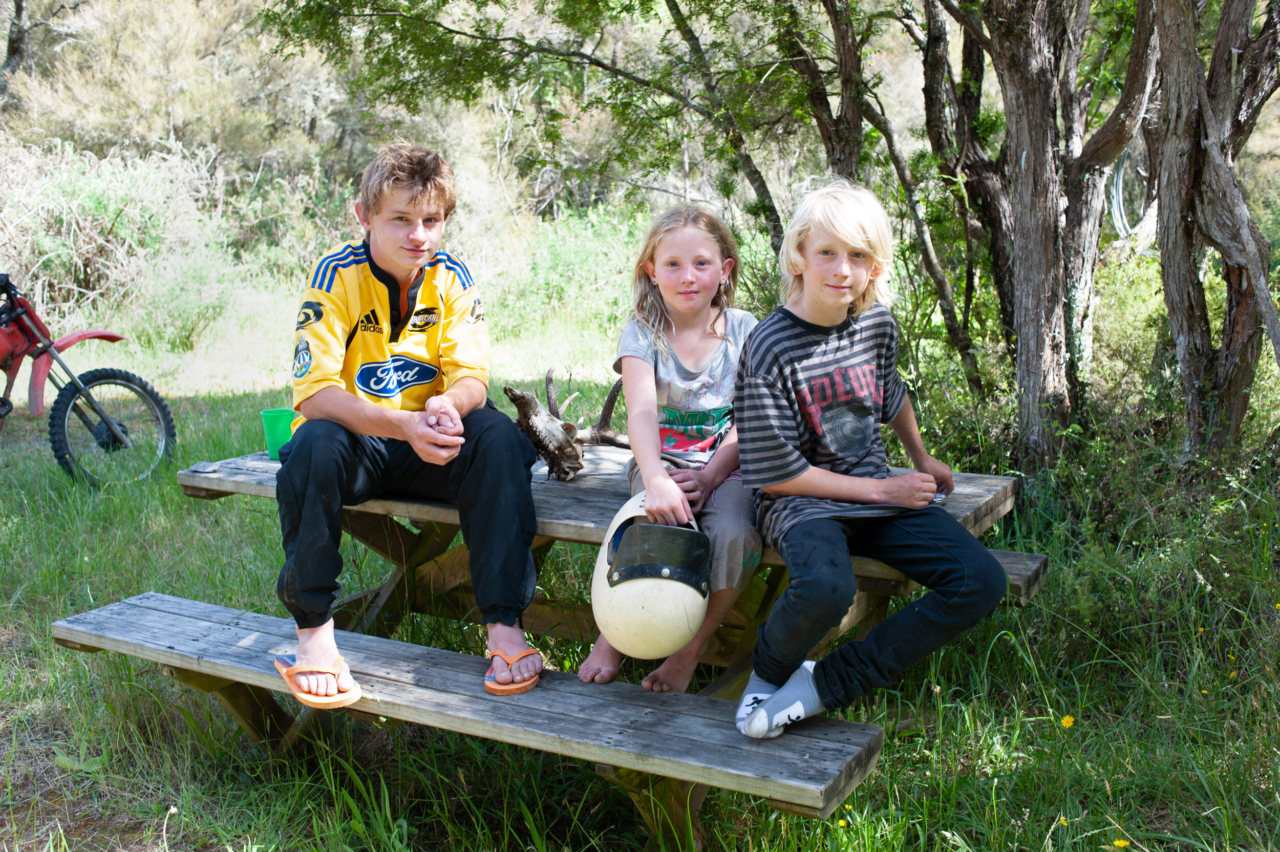 Children playing outdoors in New Zealand