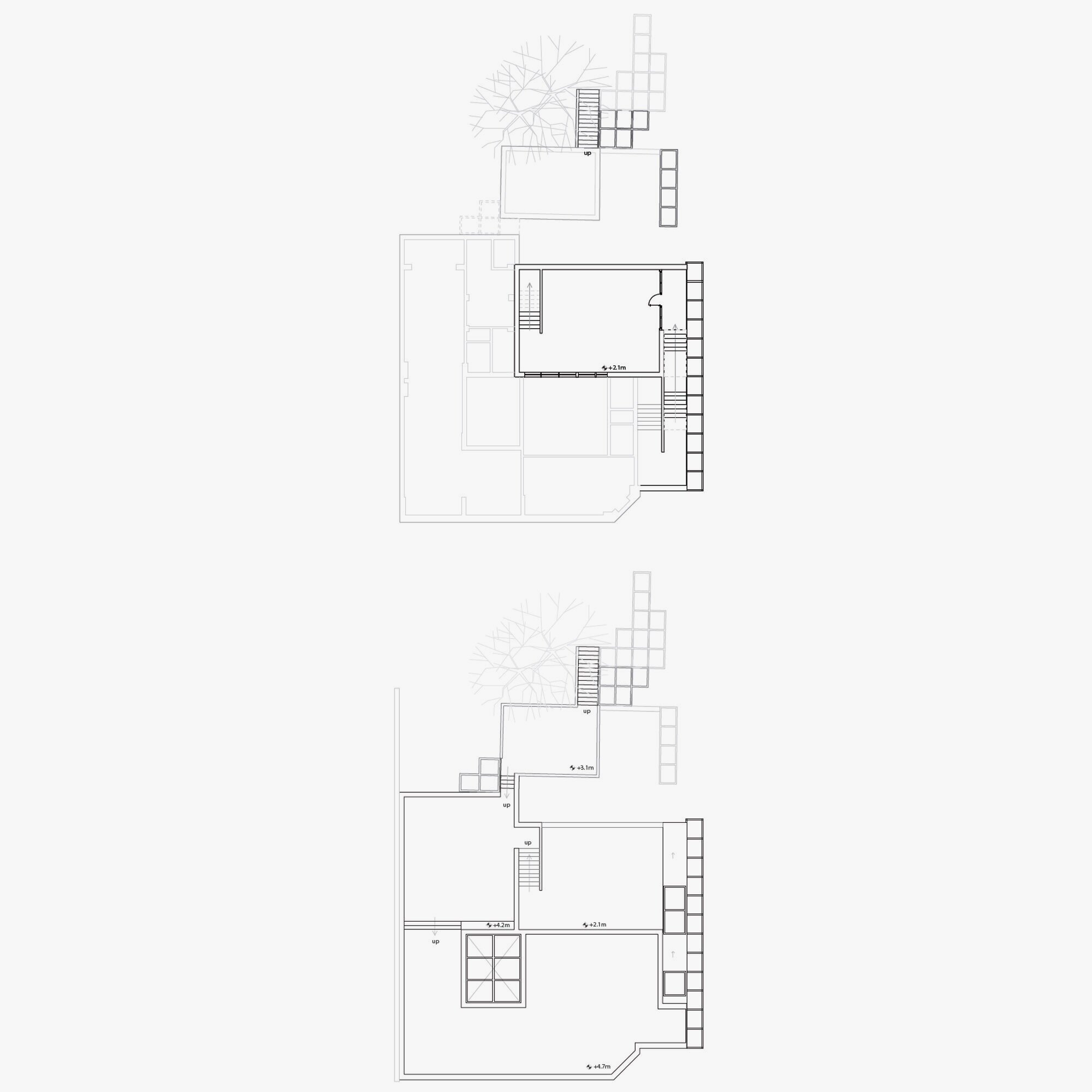 Roof garden and terrace plans which can be accessed externally from the park