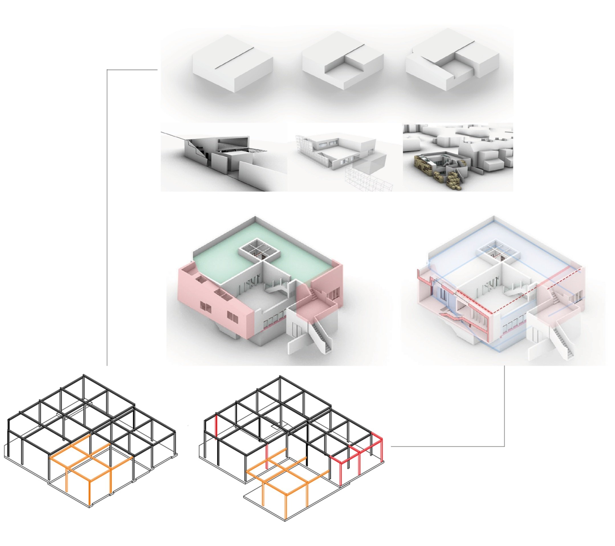 Development of form from its existing state to its adapted design