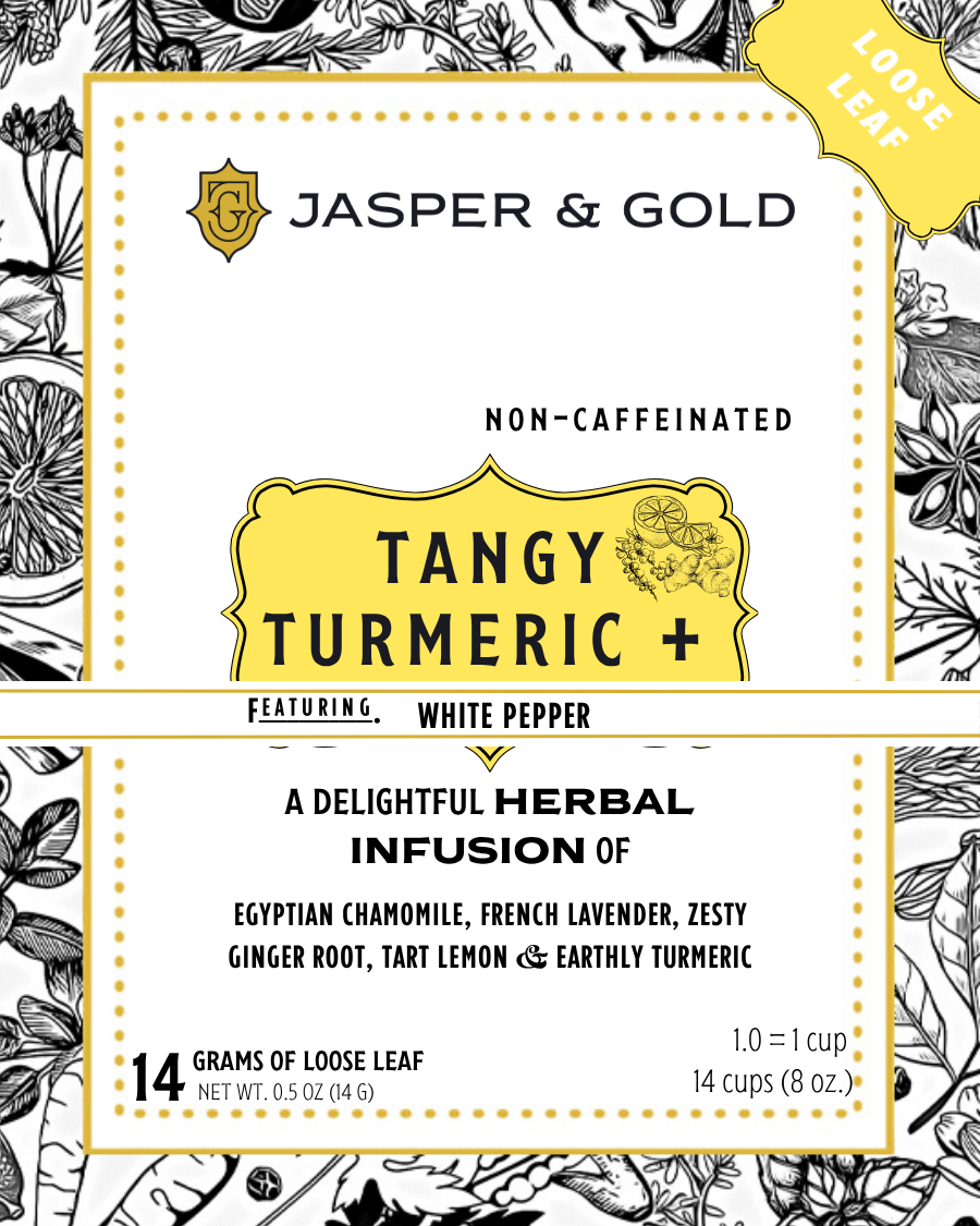 Tangy Turmeric Plus — An Organic Lemon-Turmeric & White Peppercorn Herbal Infusion