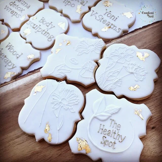 This female owned spa is opening! My client was set to order right before Covid happened, and of course she had to postpone. But she  made it through, and is opening the doors. Congratulations!🎉💆🏽&zwj;♀️👯&zwj;♀️ #confettiyeticookies #spacookies #