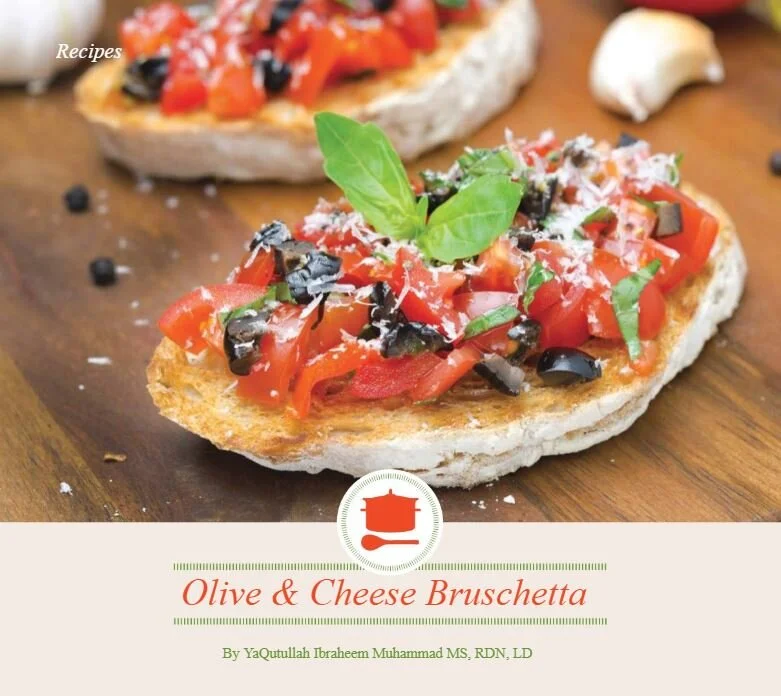 Olive and Cheese Bruchetta