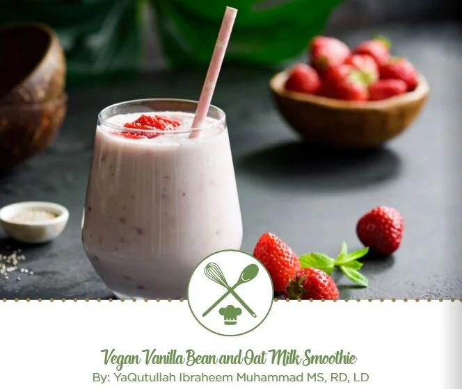Vegan Vanilla Bean and Oat milk Smoothie
