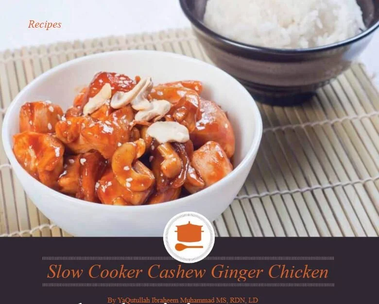 Slow Cooker Cashew Ginger Chicken