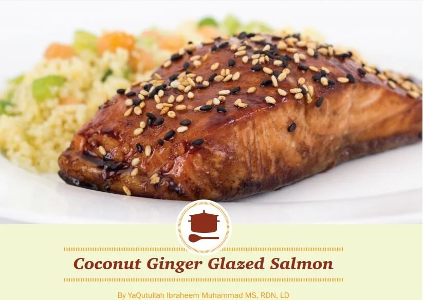 Coconut Ginger Glazed Salmon