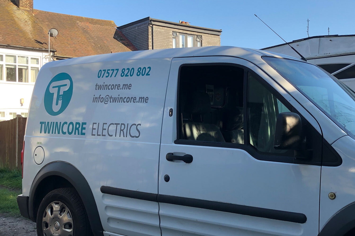 Twincore Electrics commercial van in Bromley.