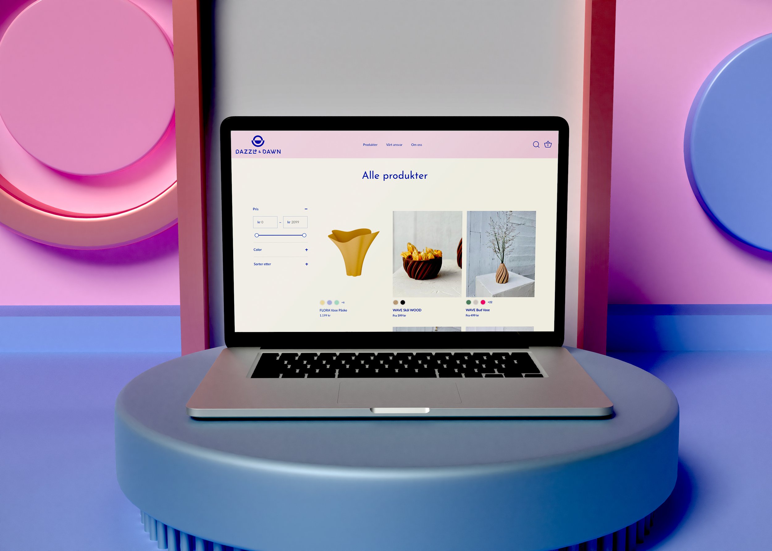 Dazzle and Dawn nettside