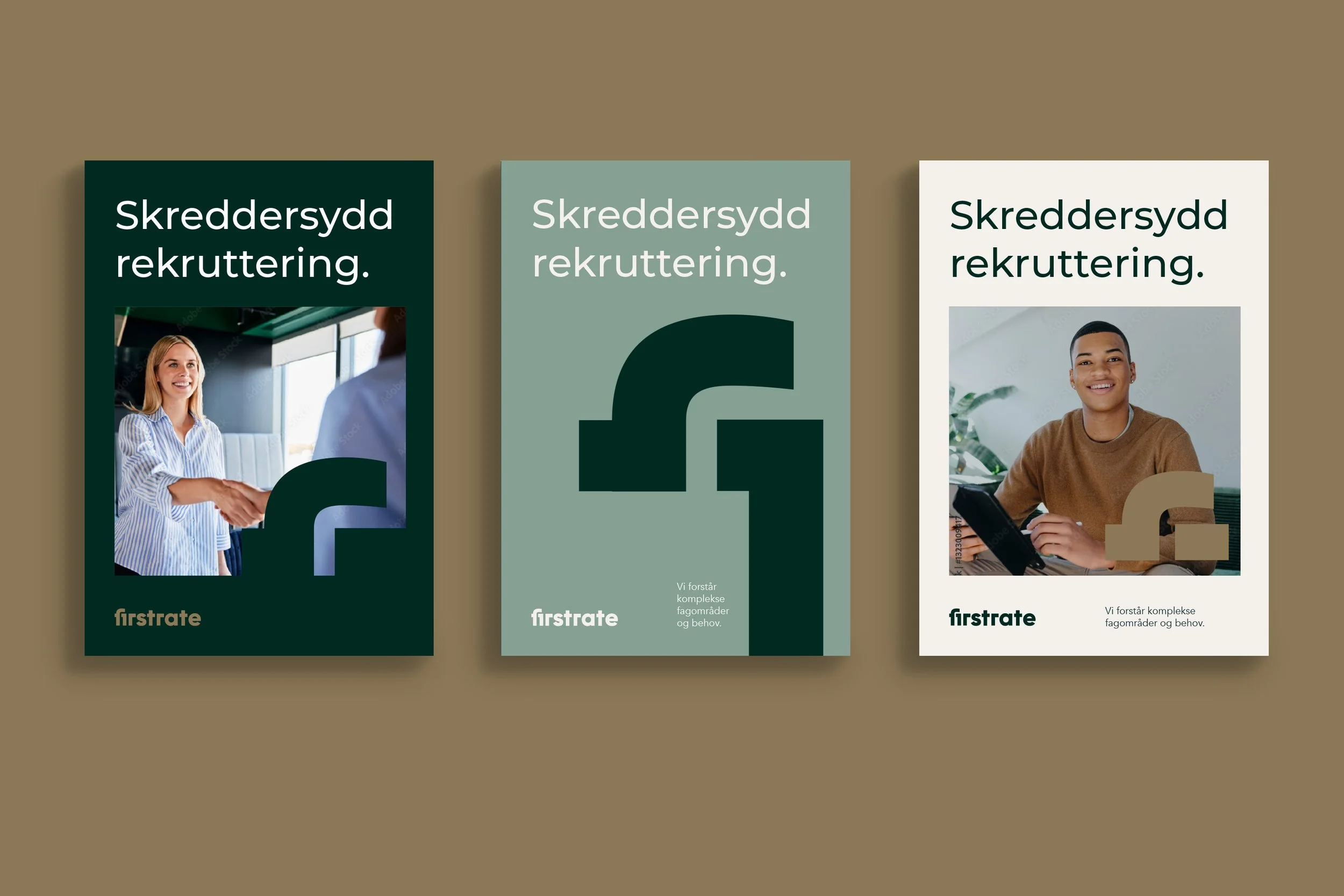 Firstrate flyers/plakater i grønne toner