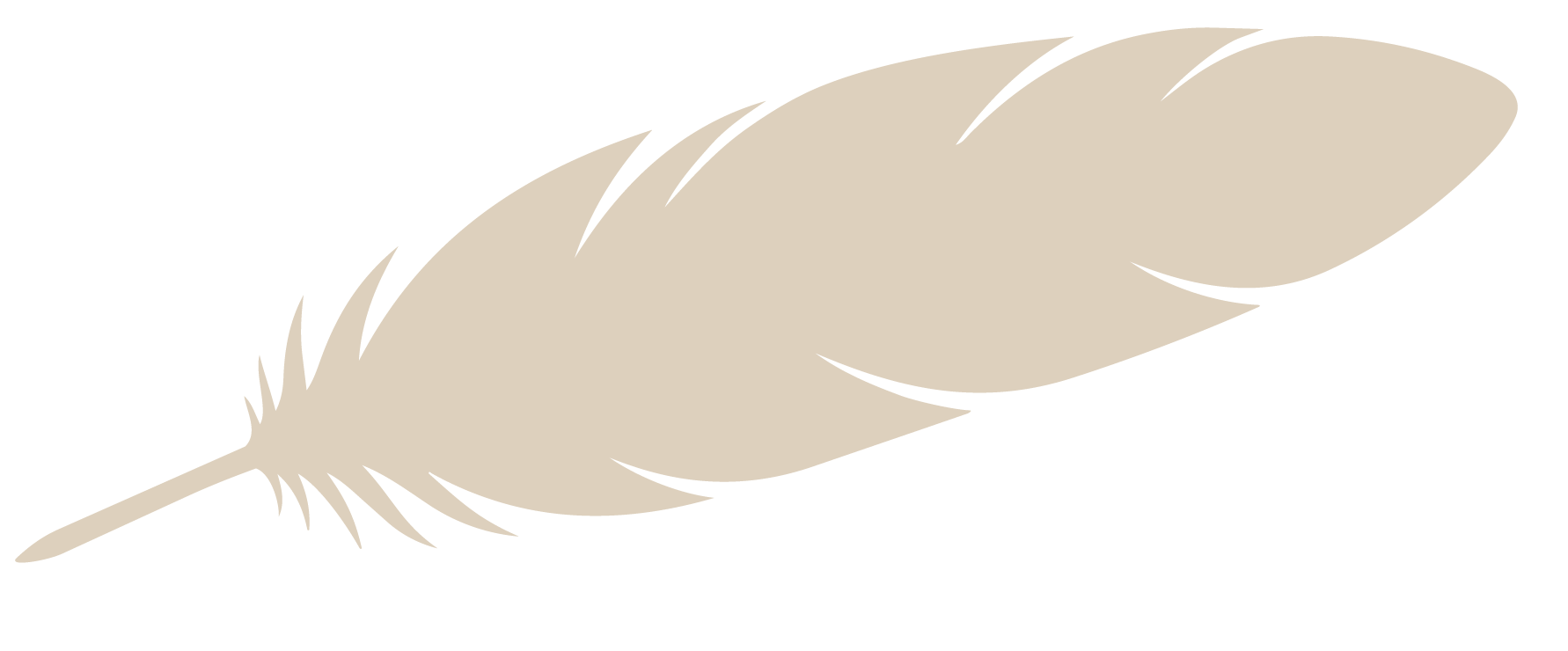 Illustrasjon av en beige fjær