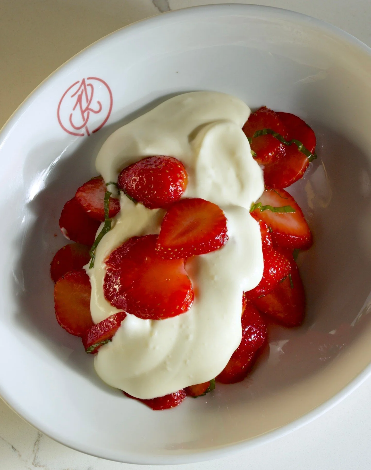 New on our dessert menu: fresh, juicy strawberries drizzled with rich and creamy sabayon. 

The Strawberries + Sabayon tastes just as good as it looks.
