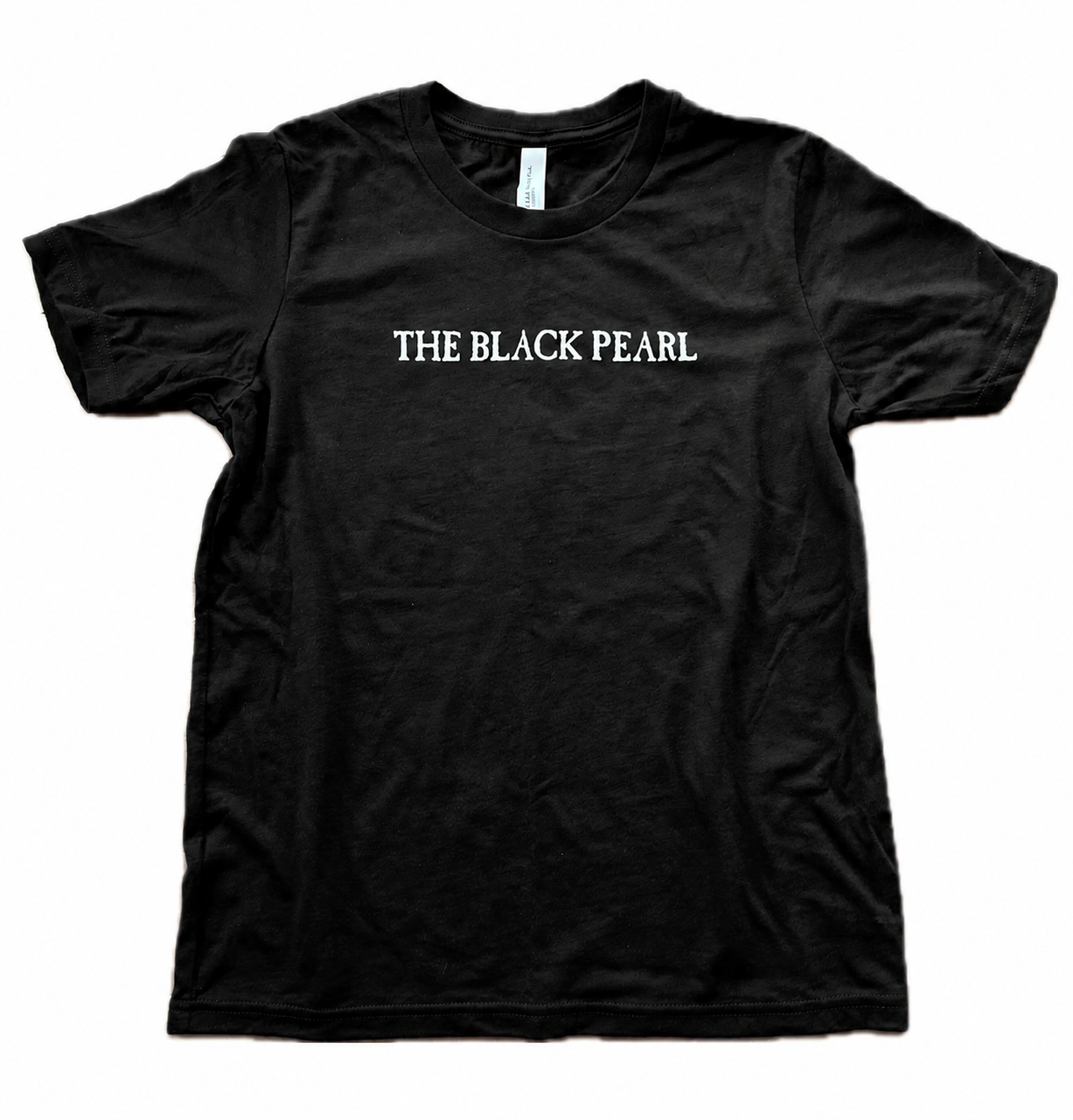 Kids Classic Short Sleeve T-Shirt Unisex Black Cotton Tee with Logo Print Youth Sizes