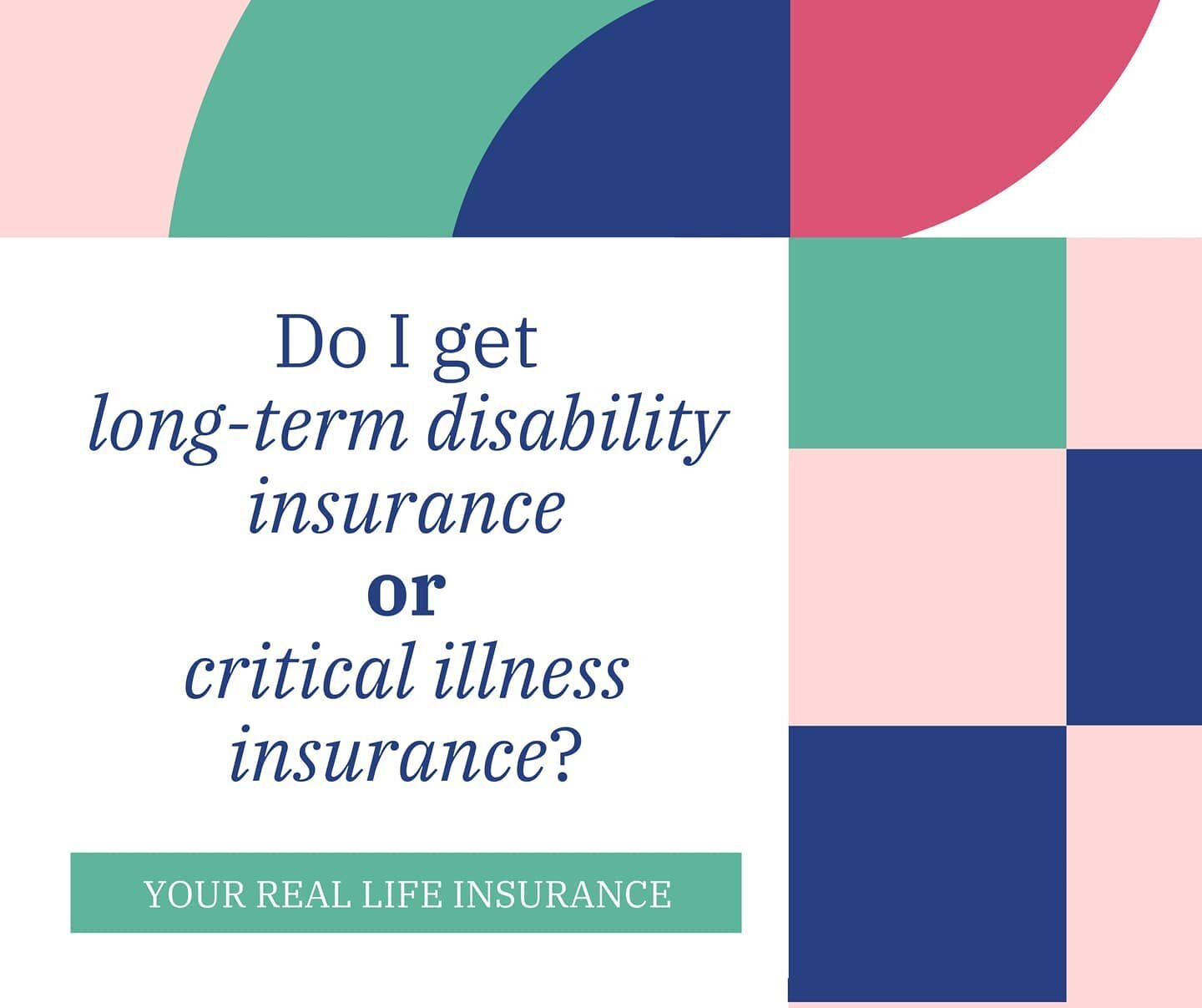 Critical illness or long-term disability insurance can make a big difference for you and your recovery in times of uncertainty.

Both LTD and CI pay you money in case of an illness or disability, but they do it in different ways.

Make sure you under