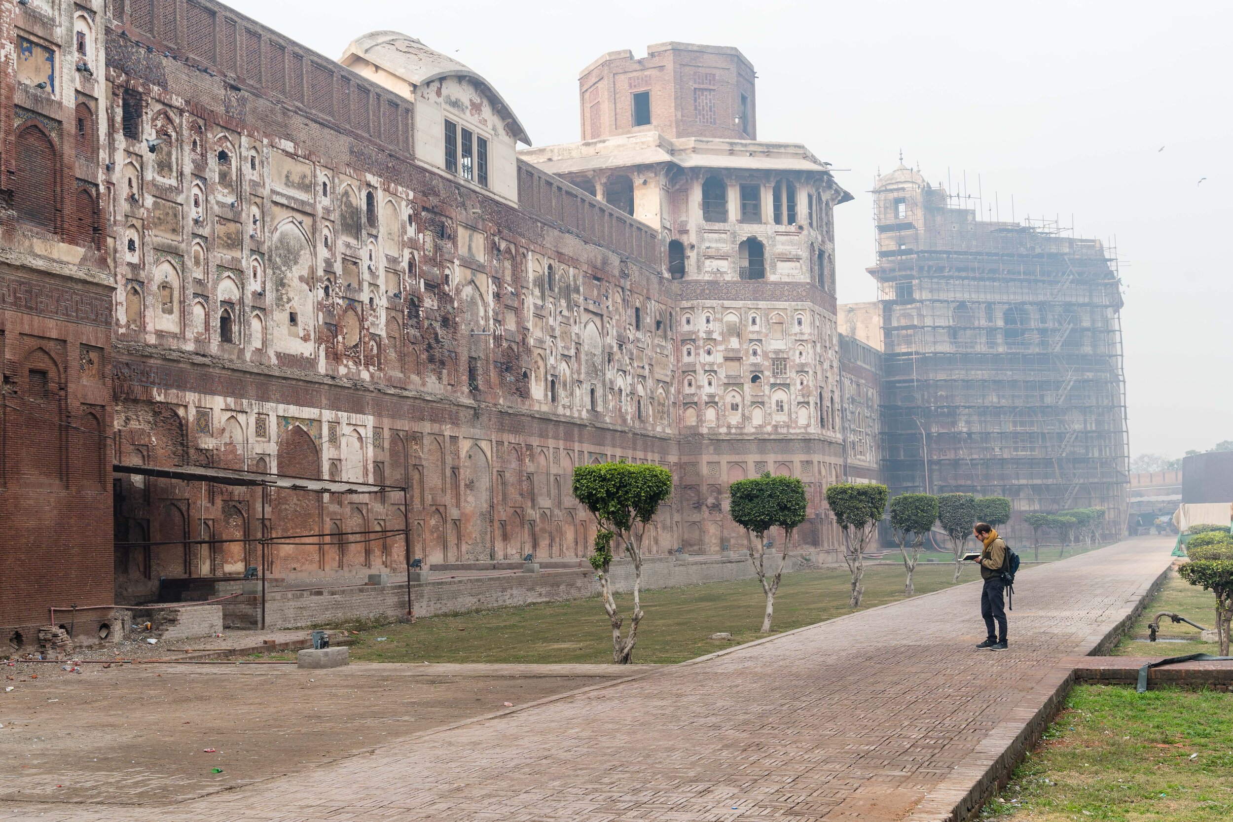 The Picture Wall inside the Lahore Fort