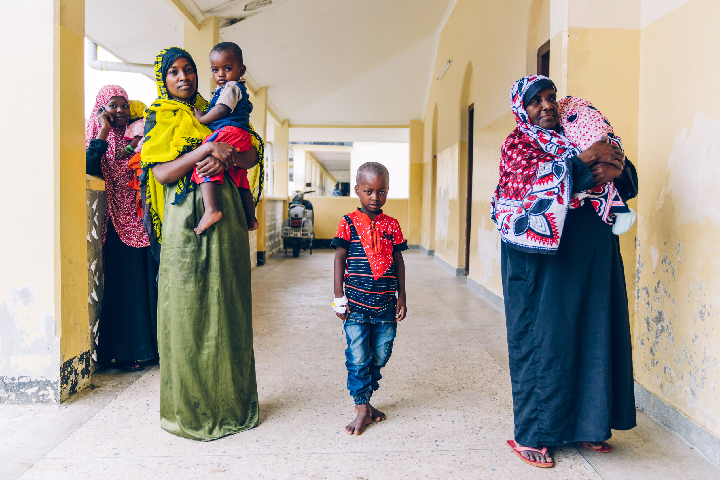 Outside a maternity ward, Pemba