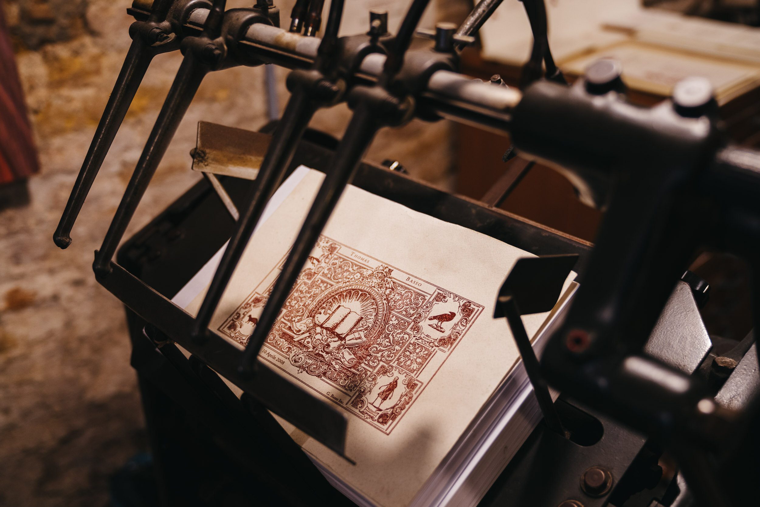  A printing press machine 