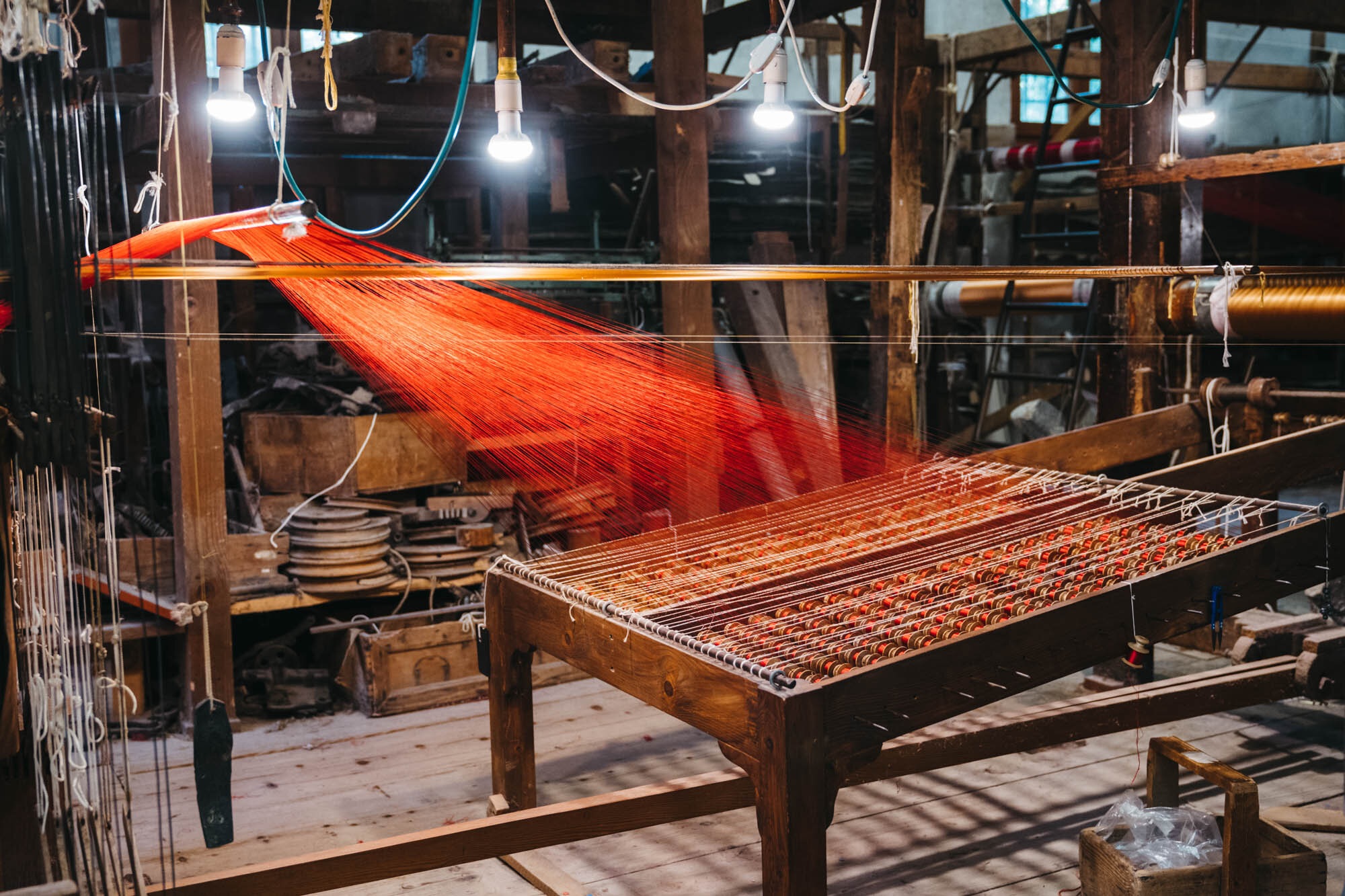  An 18th century loom drawing on hundreds of rolls of Chinese silk 