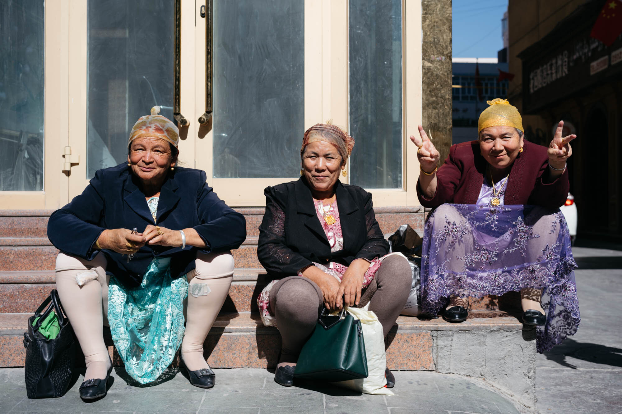  Three Uyghur ladies. The Uyghurs are a Turkic minority ethnic group originating from and culturally affiliated with the general region of Central and East Asia. The Uyghurs are recognised as native to the Xinjiang Uyghur Autonomous Region in Northwe