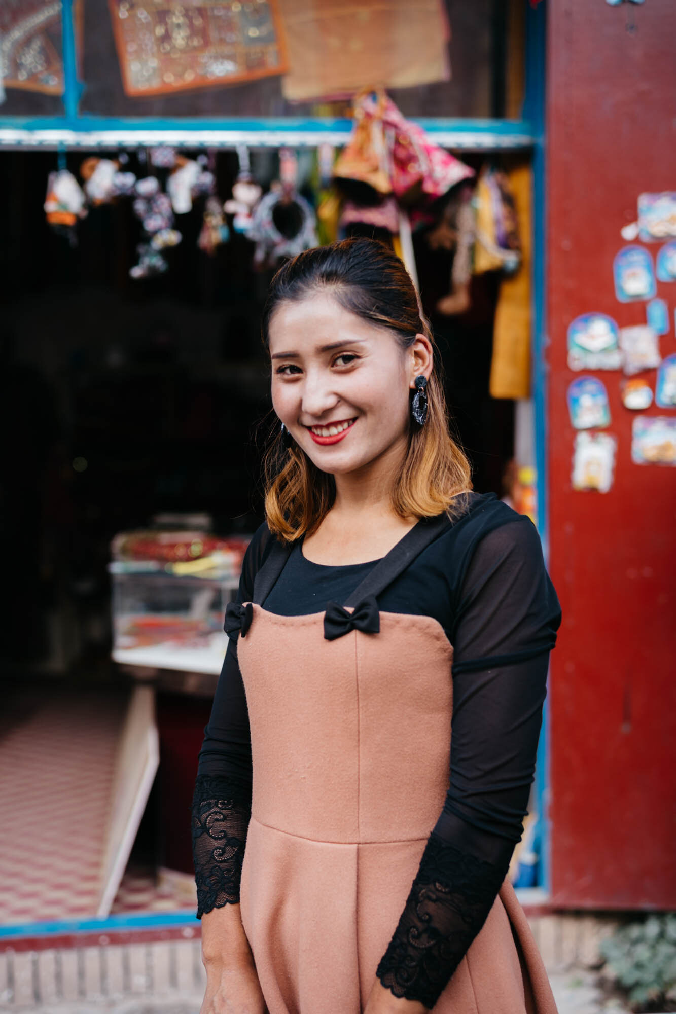  A young Uyghur shopkeeper 