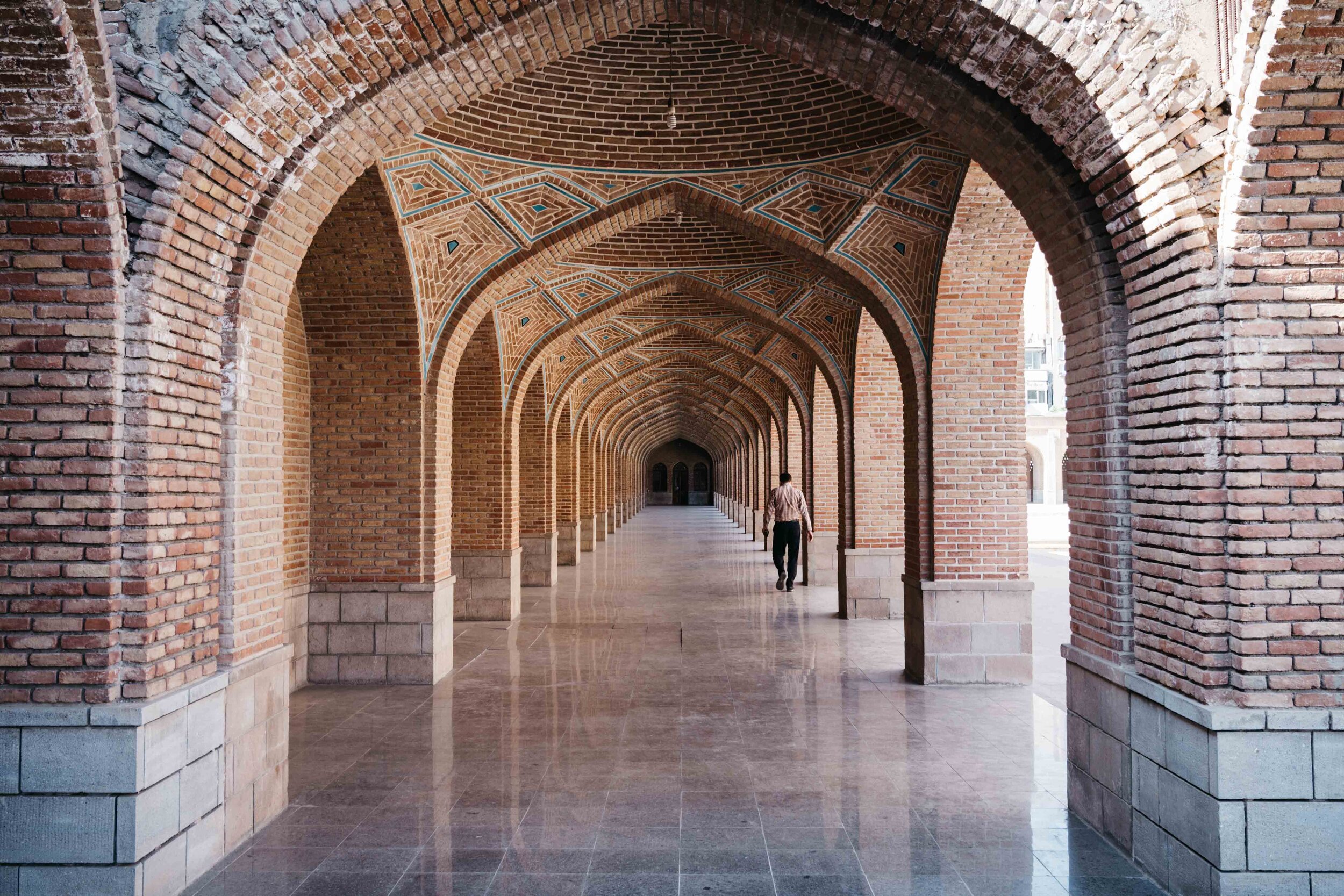  A walk way leading to the Blue Mosque, Tabriz 