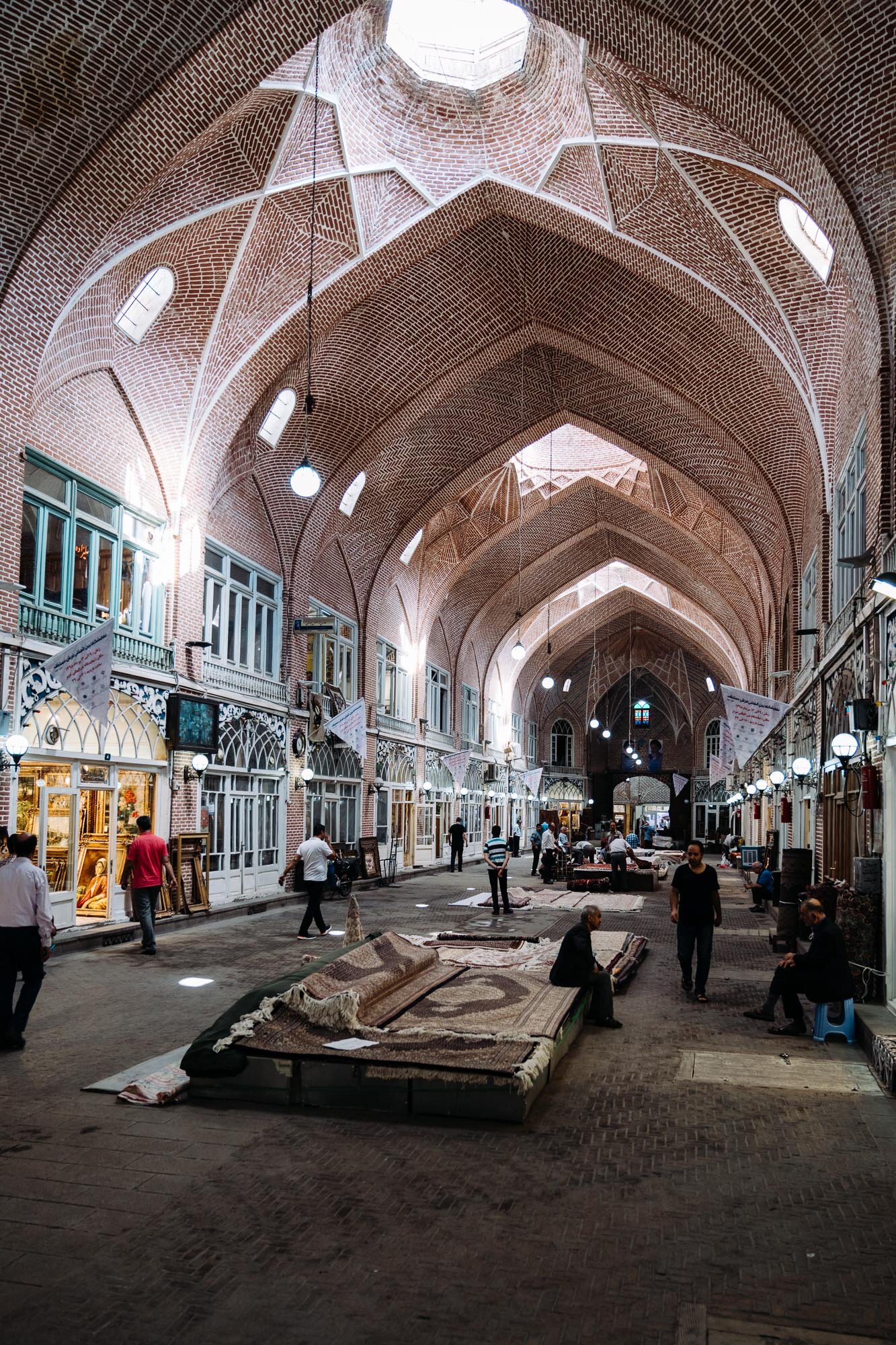  One of the main carpet halls. Note the beautiful brick work. 