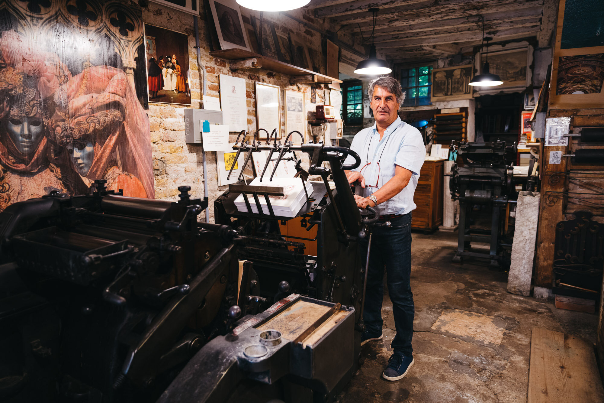  Gianni at one of his machines 