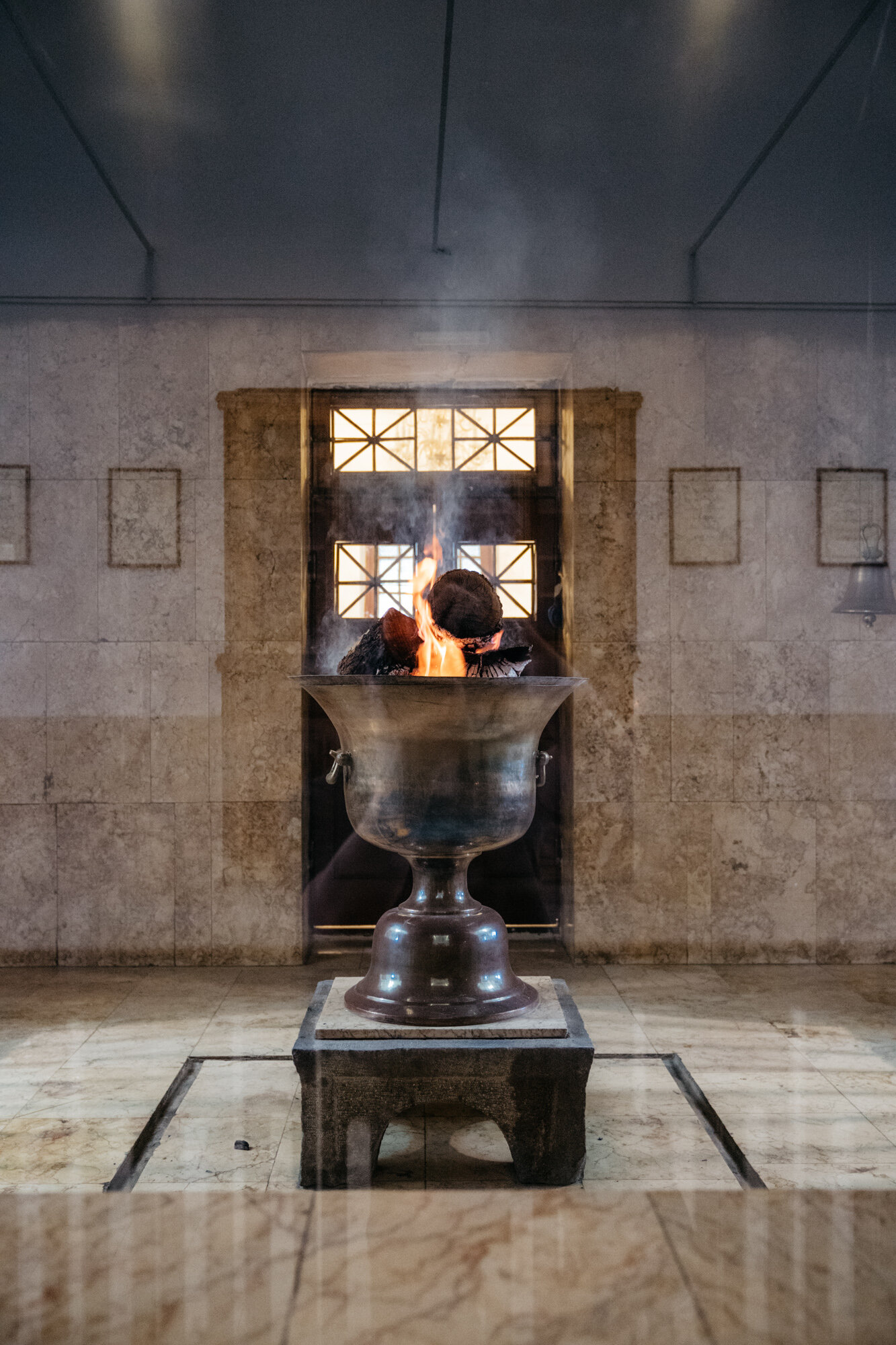  The flame at the Zoroastrian Temple in Yazd which has been burning continuously for 1500 years. 