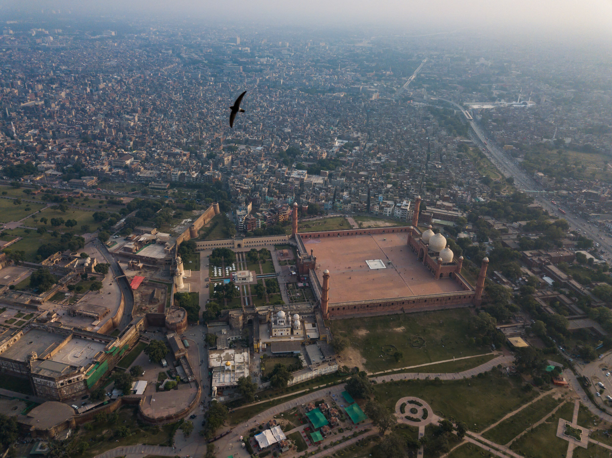  The Badshahi Mosque from above 