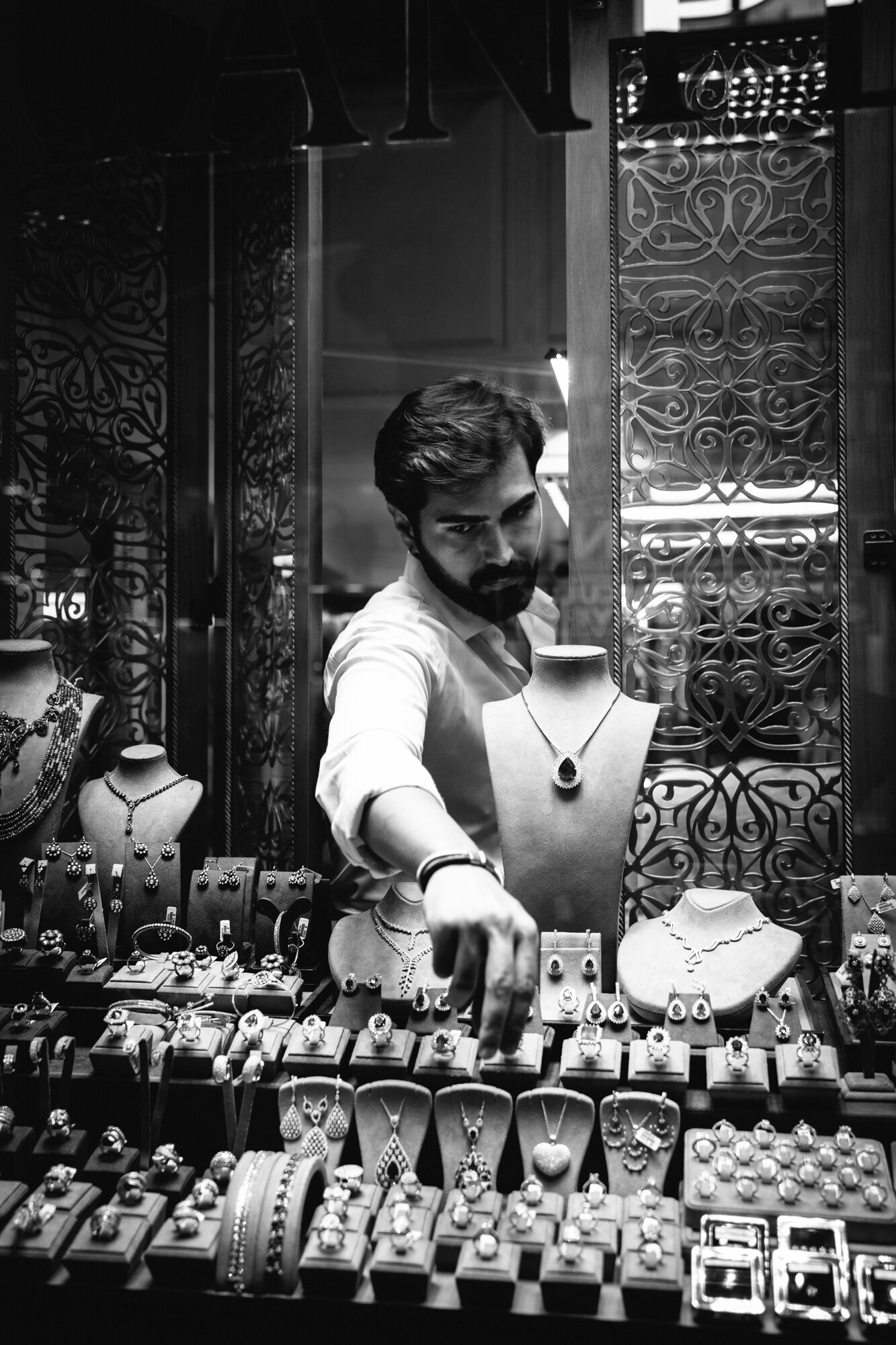  A jeweller. The lighting conditions are far from perfect in the bazaar and this shot just looked much better in black and white. 