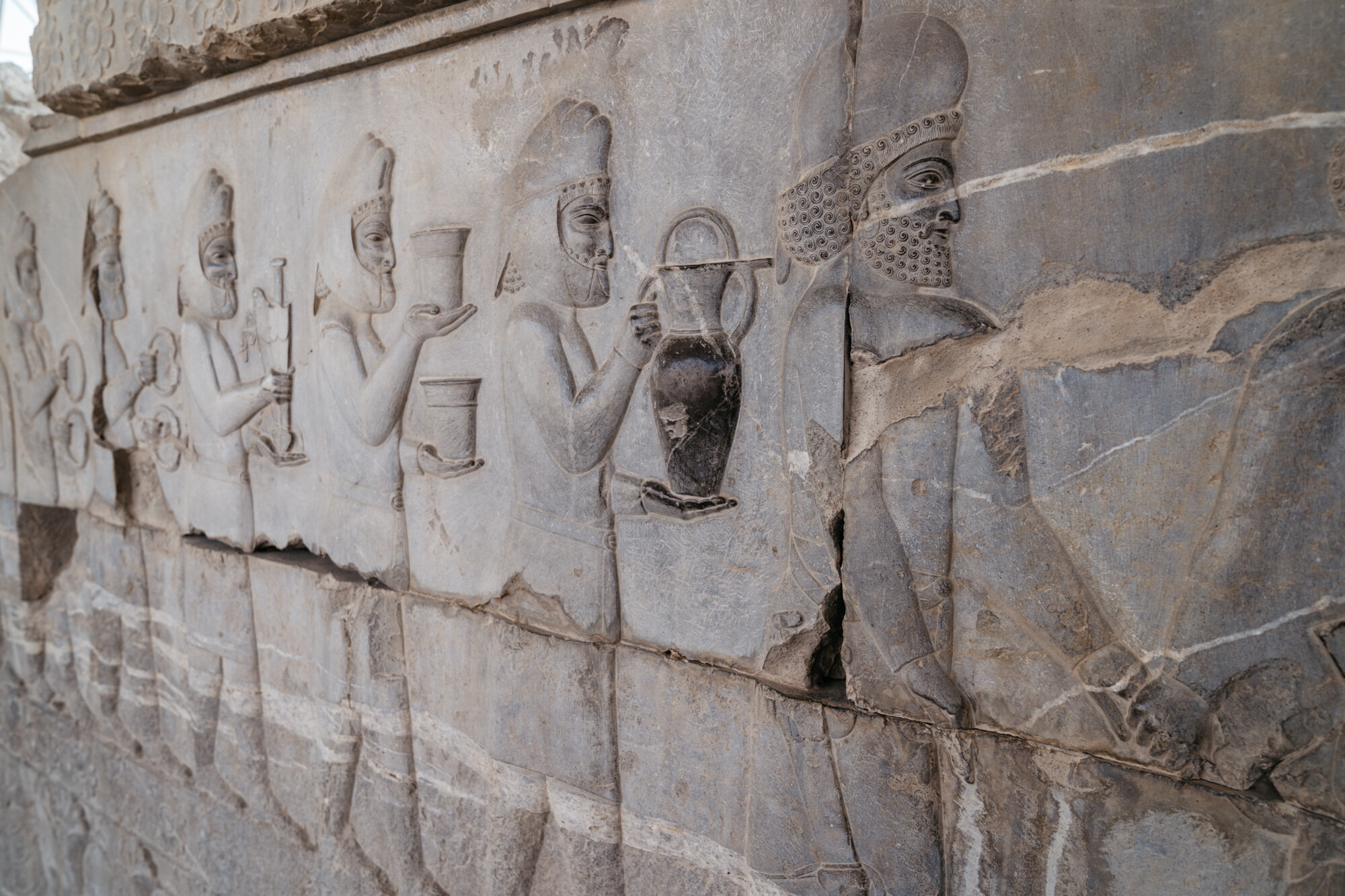  Bas reliefs that depict delegations from across the Persian empire bringing tribute to the Achaemenid kings 