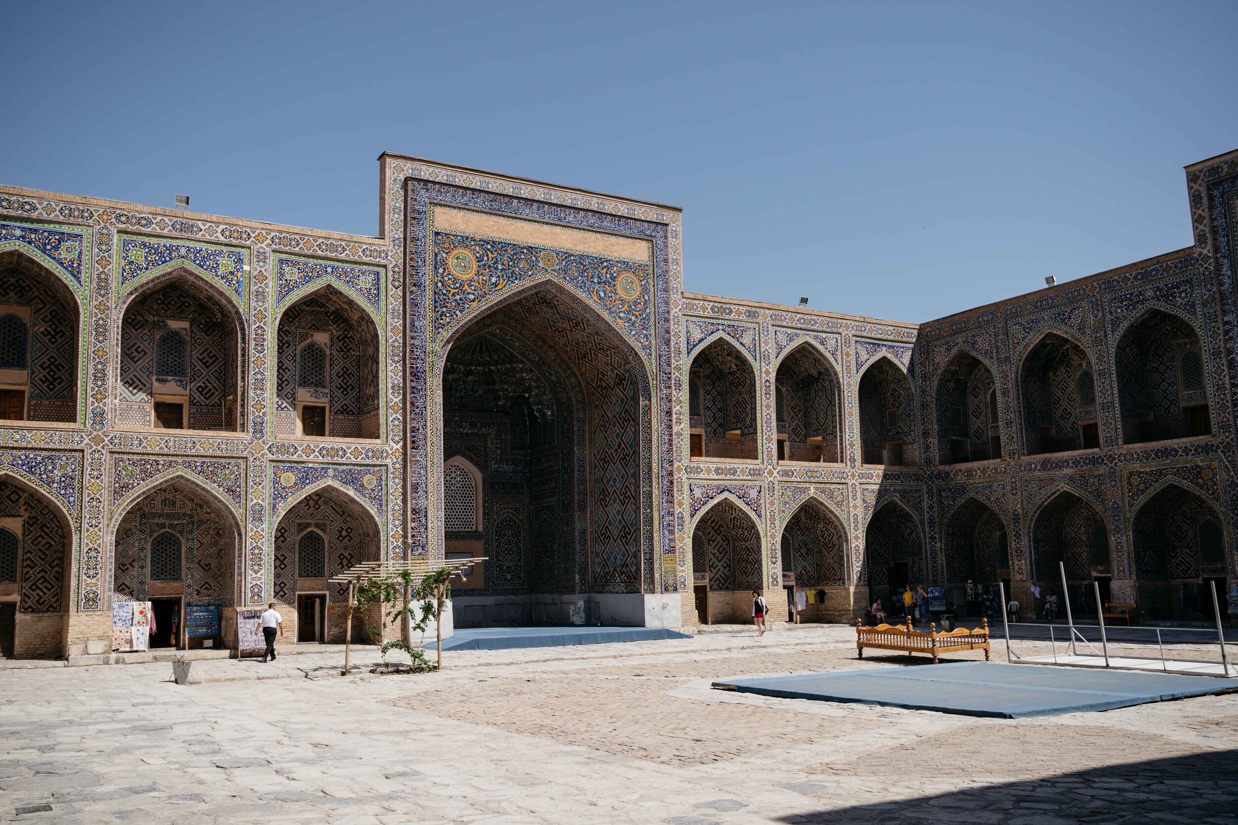  The inner courtyard of the Sher-Dor Madrasah 