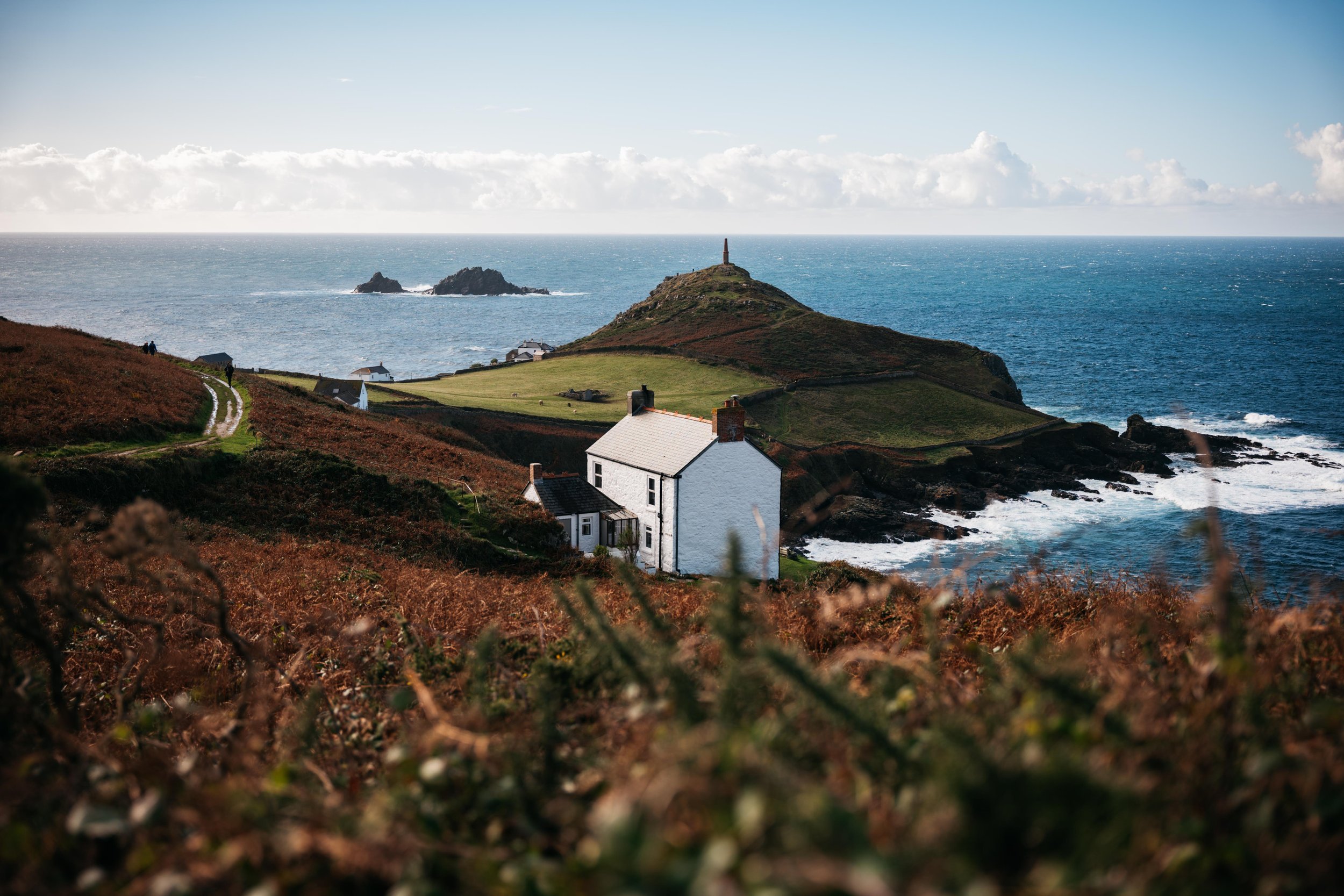  You can actually rent this house. Cape Cornwall in the distance. 