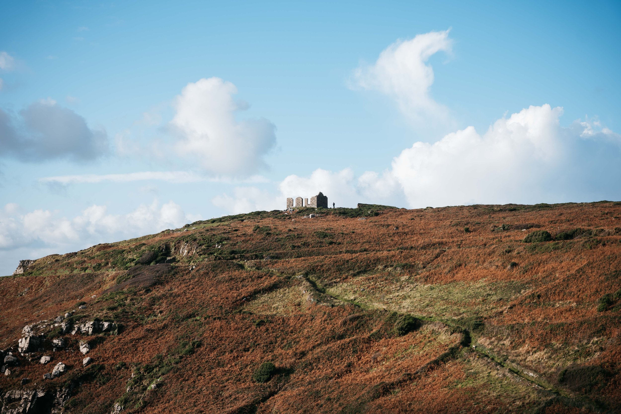  The ruins of old mine buildings 