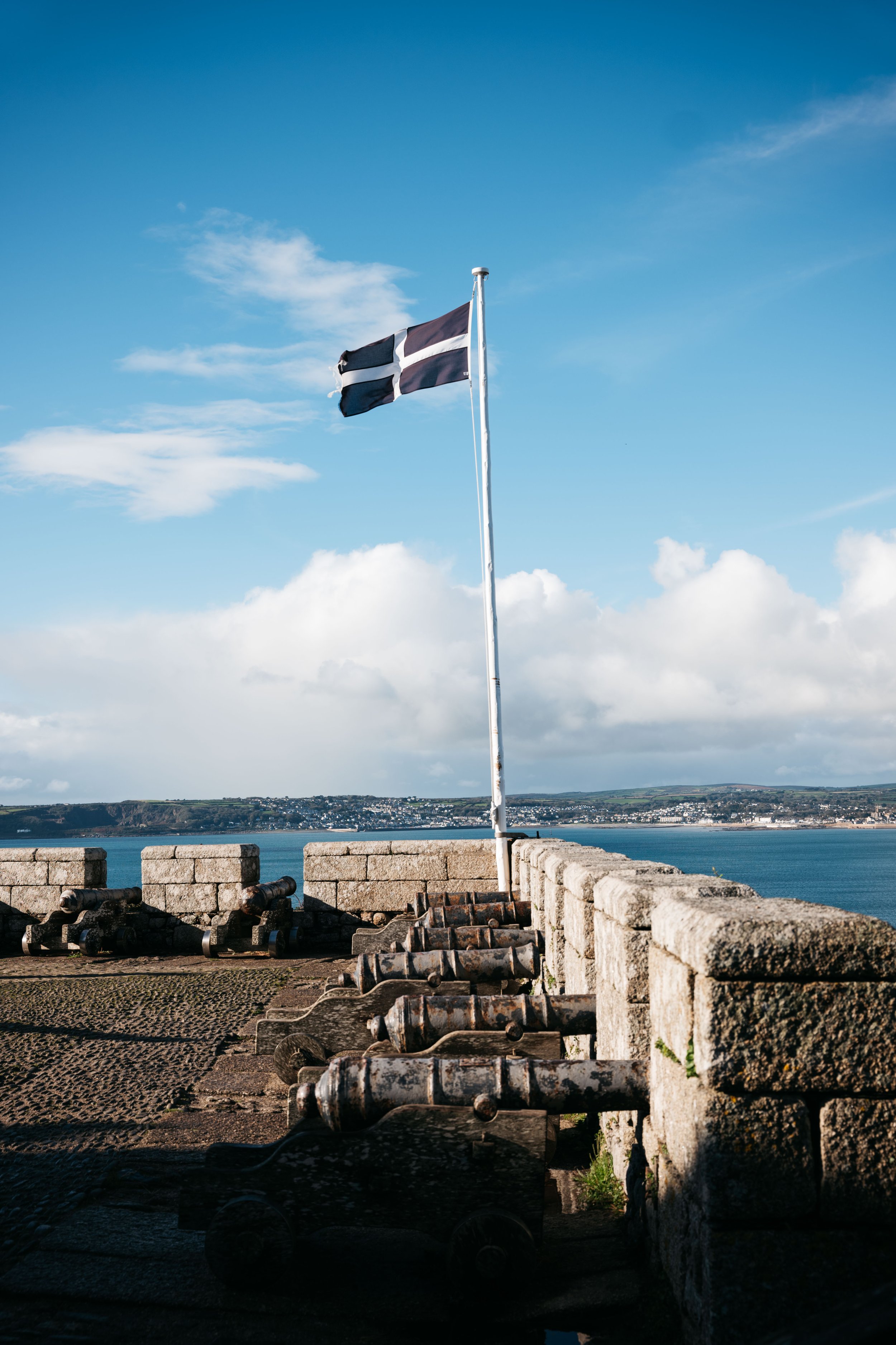  The Cornish flag at full mast 